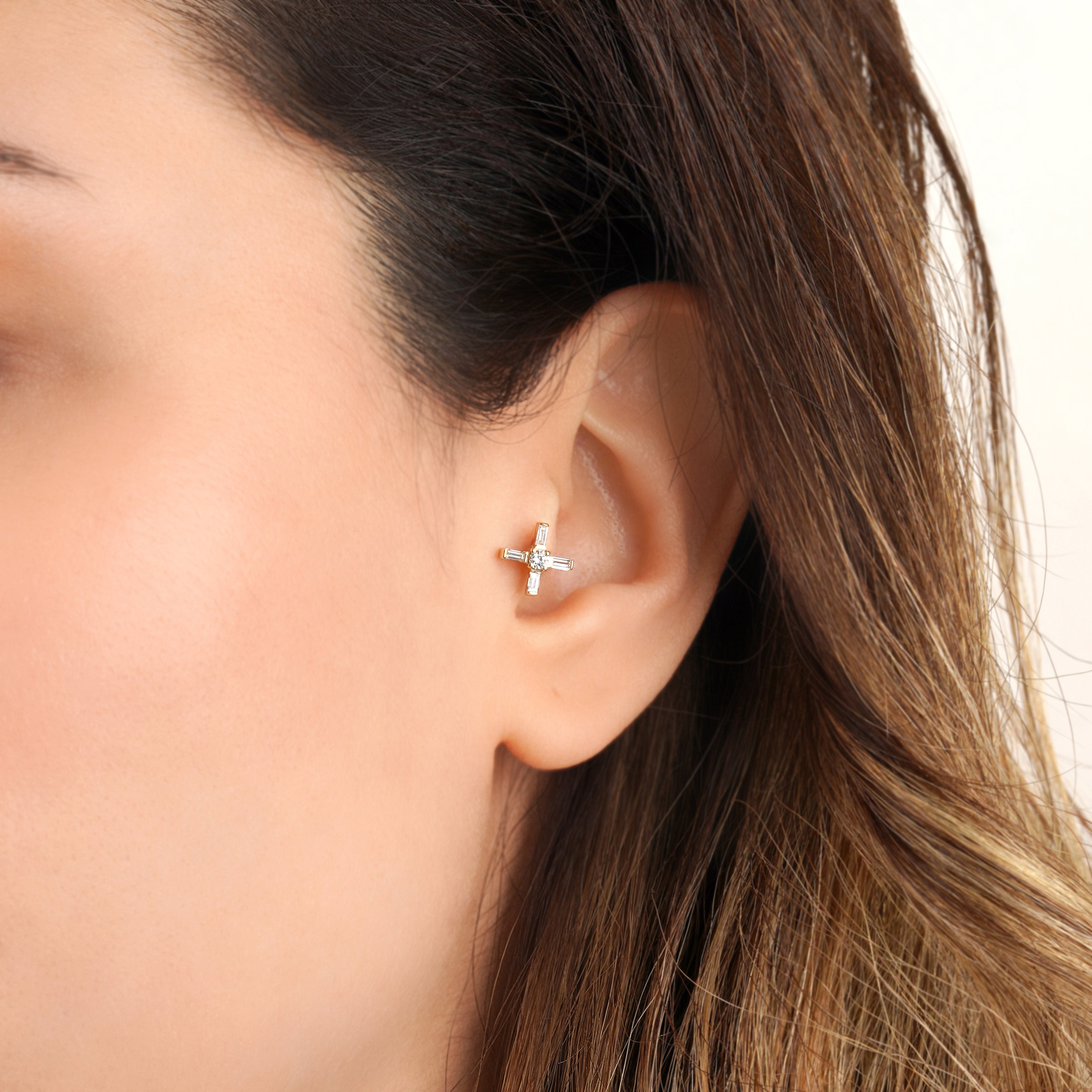 Pırlantalı Piercing - RNF1309 | piercing | Ronaff Pırlanta | Tektaş Yüzük, Pırlanta Yüzük, Kolye, Küpe