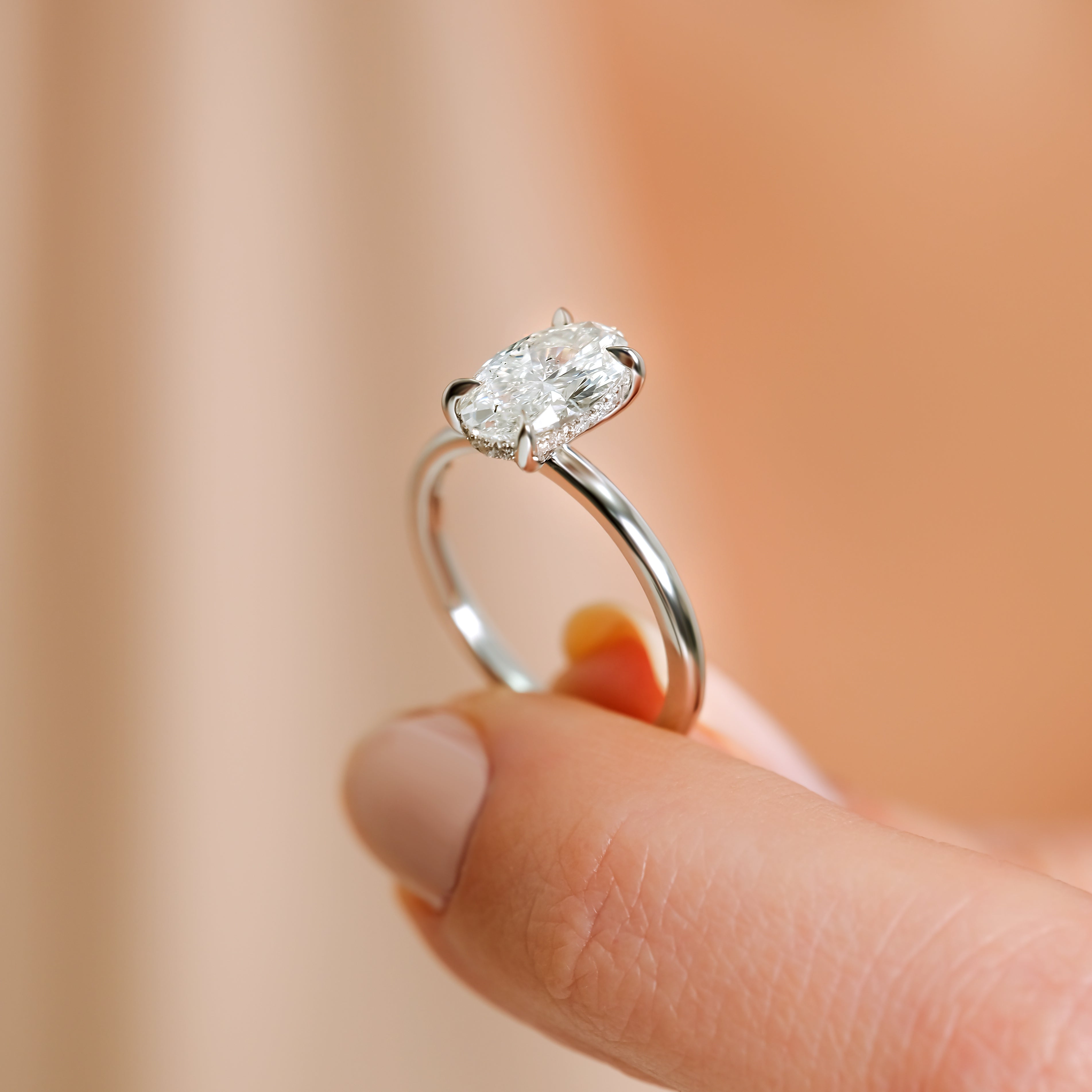 1.50 Karat Oval Kesim Pırlanta GIA/HRD Sertifikalı Özel Tasarım Tektaş Yüzük-RNF1358 | Pırlanta Yüzük | Ronaff Pırlanta | Tektaş Yüzük, Pırlanta Yüzük, Kolye, Küpe