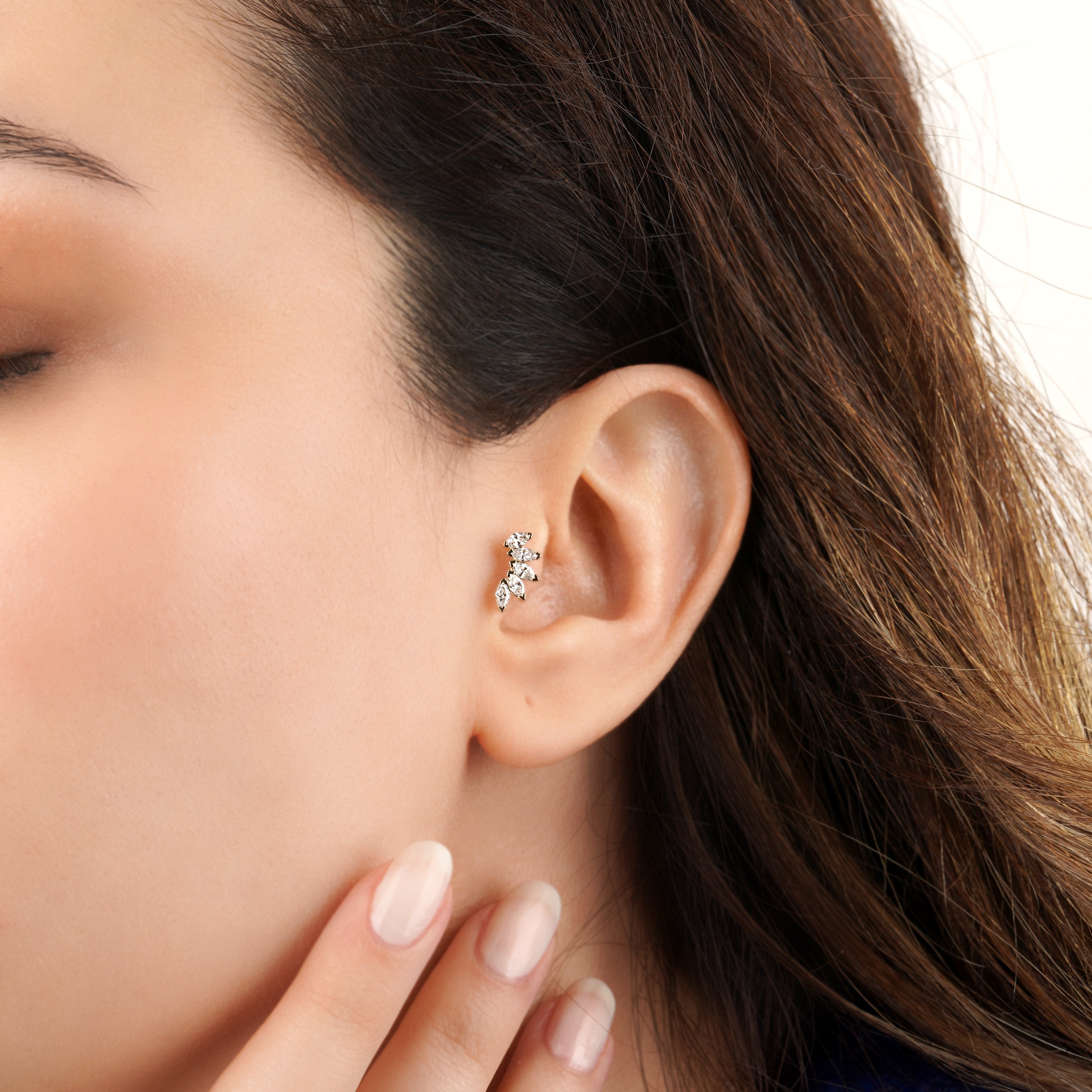 Pırlantalı Piercing - RNF1320 | piercing | Ronaff Pırlanta | Tektaş Yüzük, Pırlanta Yüzük, Kolye, Küpe