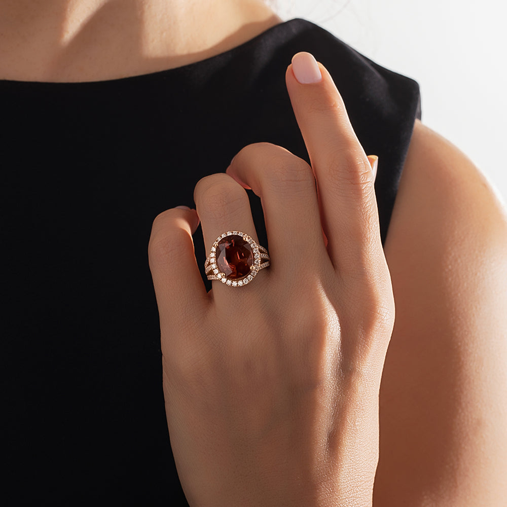 6.80 Karat Oval Kesim Turmalin & 0.78 Karat Pırlantalı Yüzük-RNF1273 | Pırlanta Yüzük | Ronaff Pırlanta | Tektaş Yüzük, Pırlanta Yüzük, Kolye, Küpe