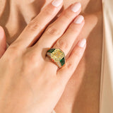 6.88 Karat Naturel Quartz & 2.56 Karat Naturel Özel Kesim Peridot & 1.48 Karat Pırlanta Tasarım Yüzük - RNF0916 | Renkli Taşlı Yüzükler | Ronaff Pırlanta | Tektaş Yüzük, Pırlanta Yüzük, Kolye, Küpe