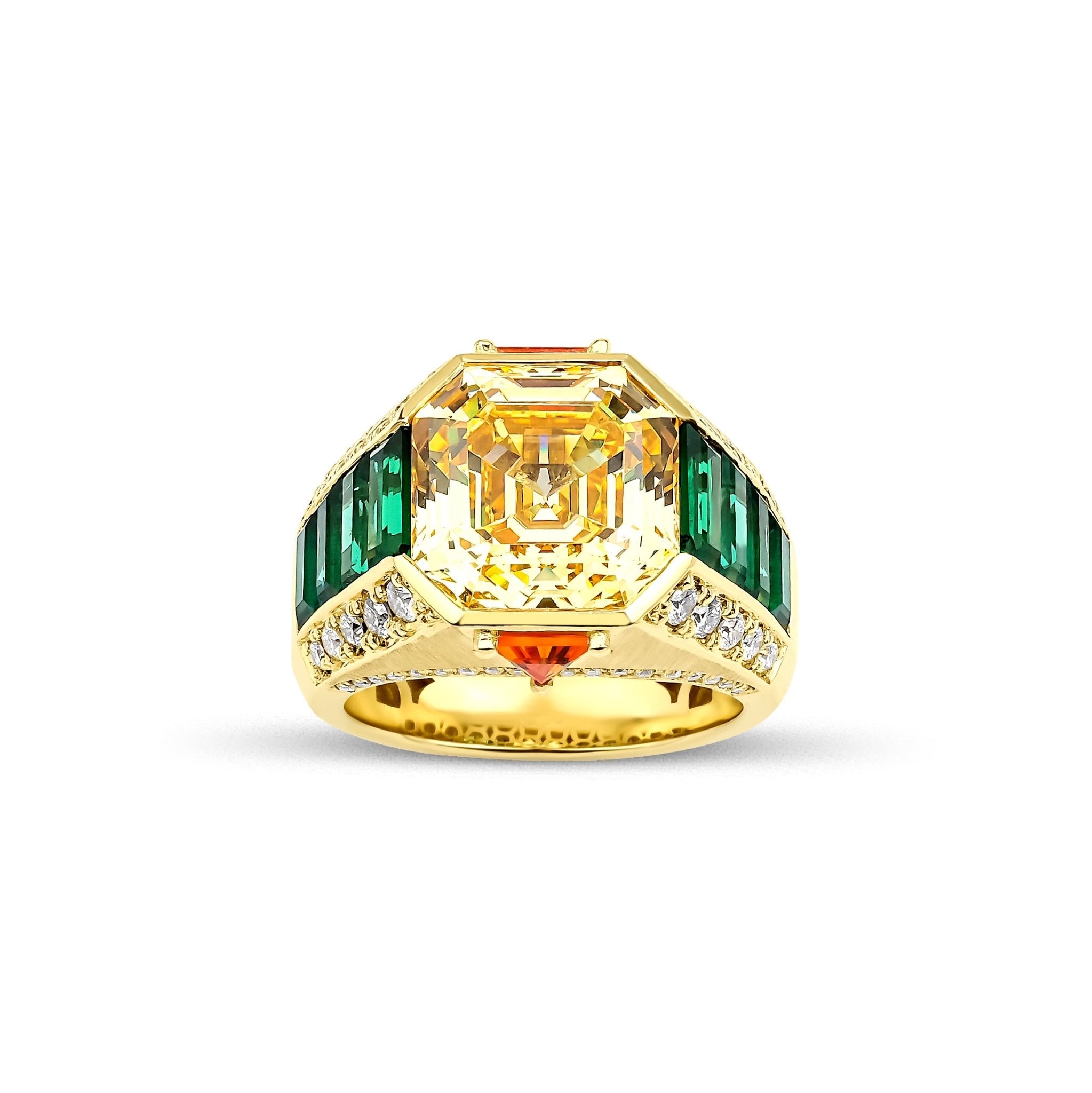 6.88 Karat Naturel Quartz & 2.56 Karat Naturel Özel Kesim Peridot & 1.48 Karat Pırlanta Tasarım Yüzük - RNF0916 | Renkli Taşlı Yüzükler | Ronaff Pırlanta | Tektaş Yüzük, Pırlanta Yüzük, Kolye, Küpe