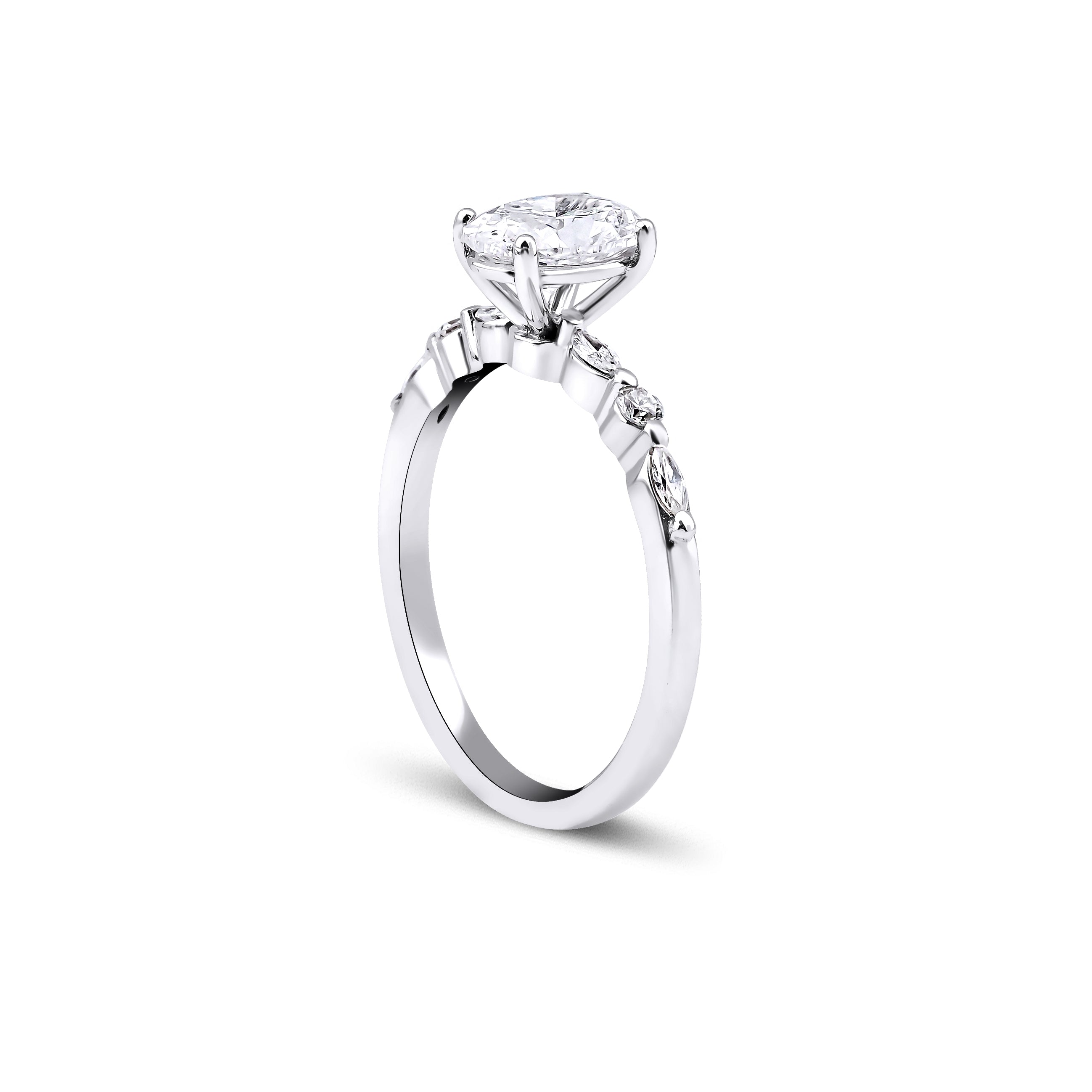 0.70 Karat Oval Kesim & 0.28 Karat Markiz-Yuvarlak Karat Pırlanta GIA/HRD Sertifikalı Özel Tasarım Tektaş Yüzük-RNF1364 | Pırlanta Yüzük | Ronaff Pırlanta | Tektaş Yüzük, Pırlanta Yüzük, Kolye, Küpe