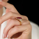 7.73 Karat Yakut & 0.60 Karat Damla & 0.28 Karat Yuvarlak Pırlanta Özel Tasarım Yüzük - RNF0963 | Renkli Taşlı Yüzükler | Ronaff Pırlanta | Tektaş Yüzük, Pırlanta Yüzük, Kolye, Küpe