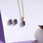 1.60 Karat Oval Tanzanit & 0.06 Karat Yuvarlak Kesim Pırlanta Küpe - RNF1034 | Renkli Taşlı Küpe | Ronaff Pırlanta | Tektaş Yüzük, Pırlanta Yüzük, Kolye, Küpe