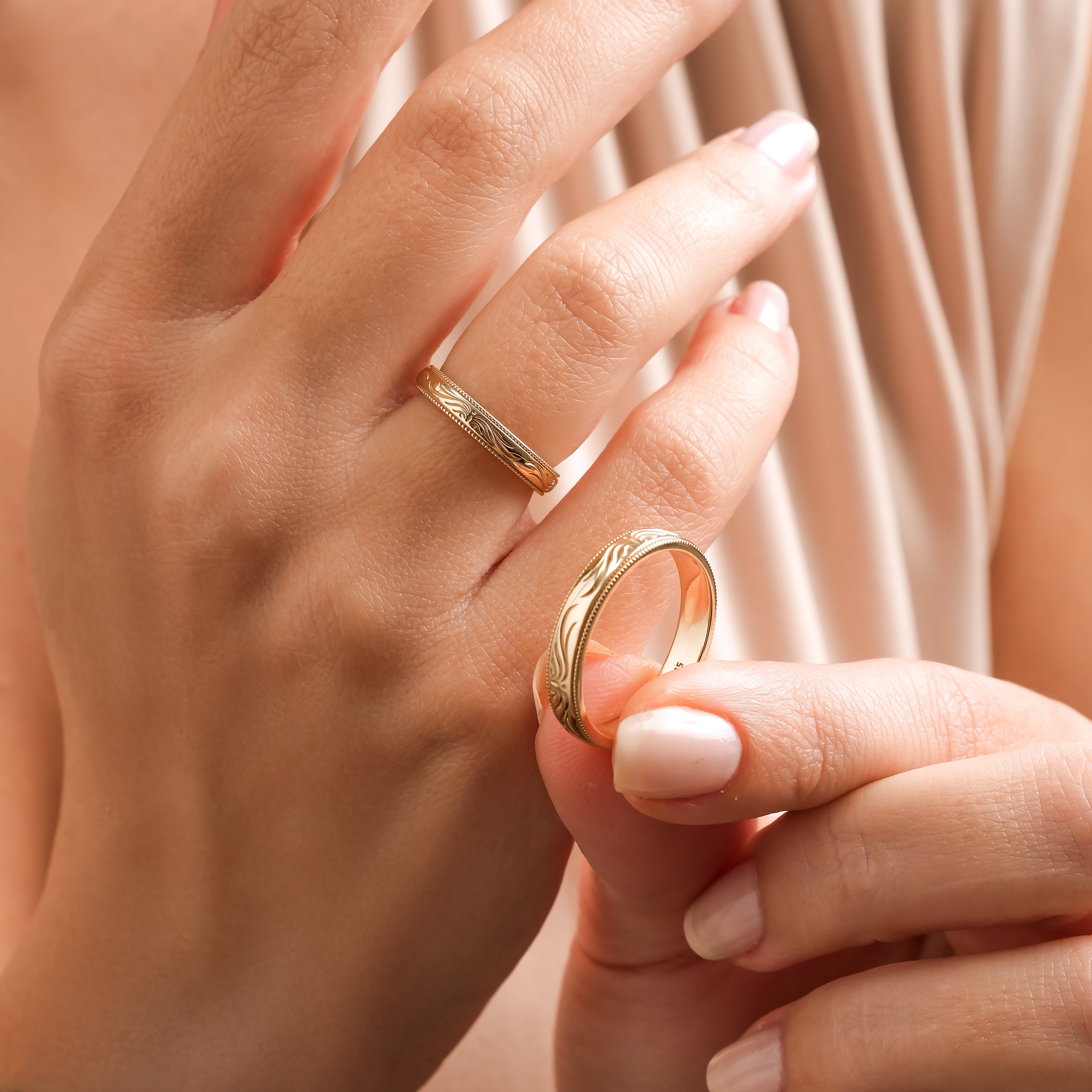 3 mm & 5 mm Çift Sarı & Altın Bombeli Alyans-RNF1345 | Alyans | Ronaff Pırlanta | Tektaş Yüzük, Pırlanta Yüzük, Kolye, Küpe