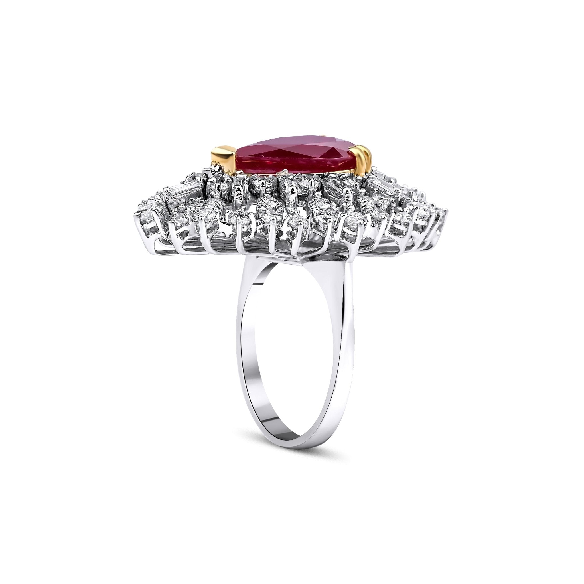 9.02 Karat Yakut & 4.33 Karat Pırlanta Özel Tasarım Yüzük - RNF0958 | Renli Taşlı Yüzük | Ronaff Pırlanta | Tektaş Yüzük, Pırlanta Yüzük, Kolye, Küpe