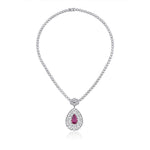 9.44 Karat Yakut & 6.96 Karat Pırlanta Özel Tasarım Gerdanlık - RNF0960 | Gerdanlık | Ronaff Pırlanta | Tektaş Yüzük, Pırlanta Yüzük, Kolye, Küpe