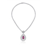 9.44 Karat Yakut & 6.96 Karat Pırlanta Özel Tasarım Gerdanlık - RNF0960 | Gerdanlık | Ronaff Pırlanta | Tektaş Yüzük, Pırlanta Yüzük, Kolye, Küpe