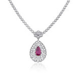 9.44 Karat Yakut & 6.96 Karat Pırlanta Özel Tasarım Gerdanlık - RNF0960 | Gerdanlık | Ronaff Pırlanta | Tektaş Yüzük, Pırlanta Yüzük, Kolye, Küpe