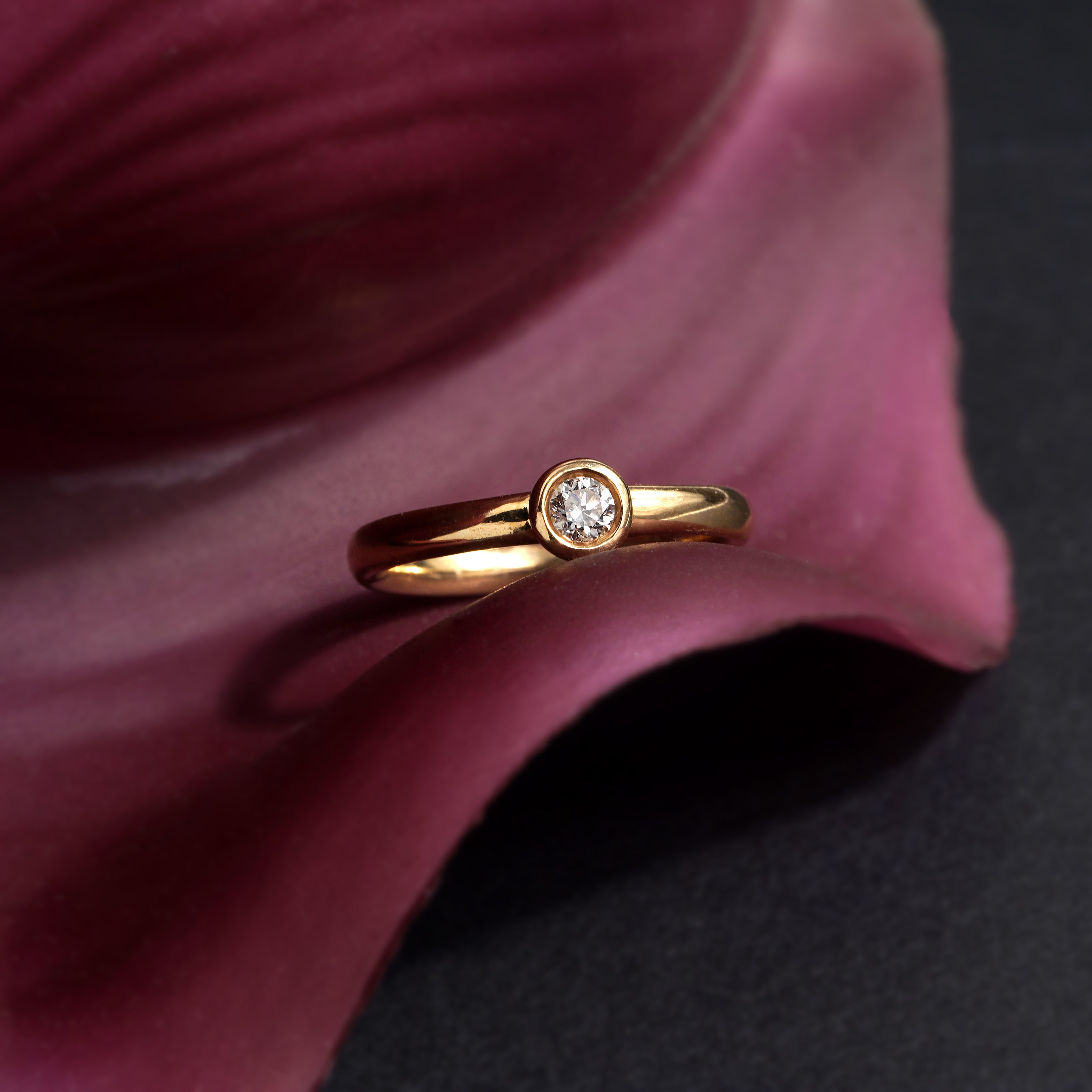 0.25 Karat Yuvarlak Kesim Tektaş Yüzük | Tektaş Yüzükler | Ronaff Pırlanta | Tektaş Yüzük, Pırlanta Yüzük, Kolye, Küpe