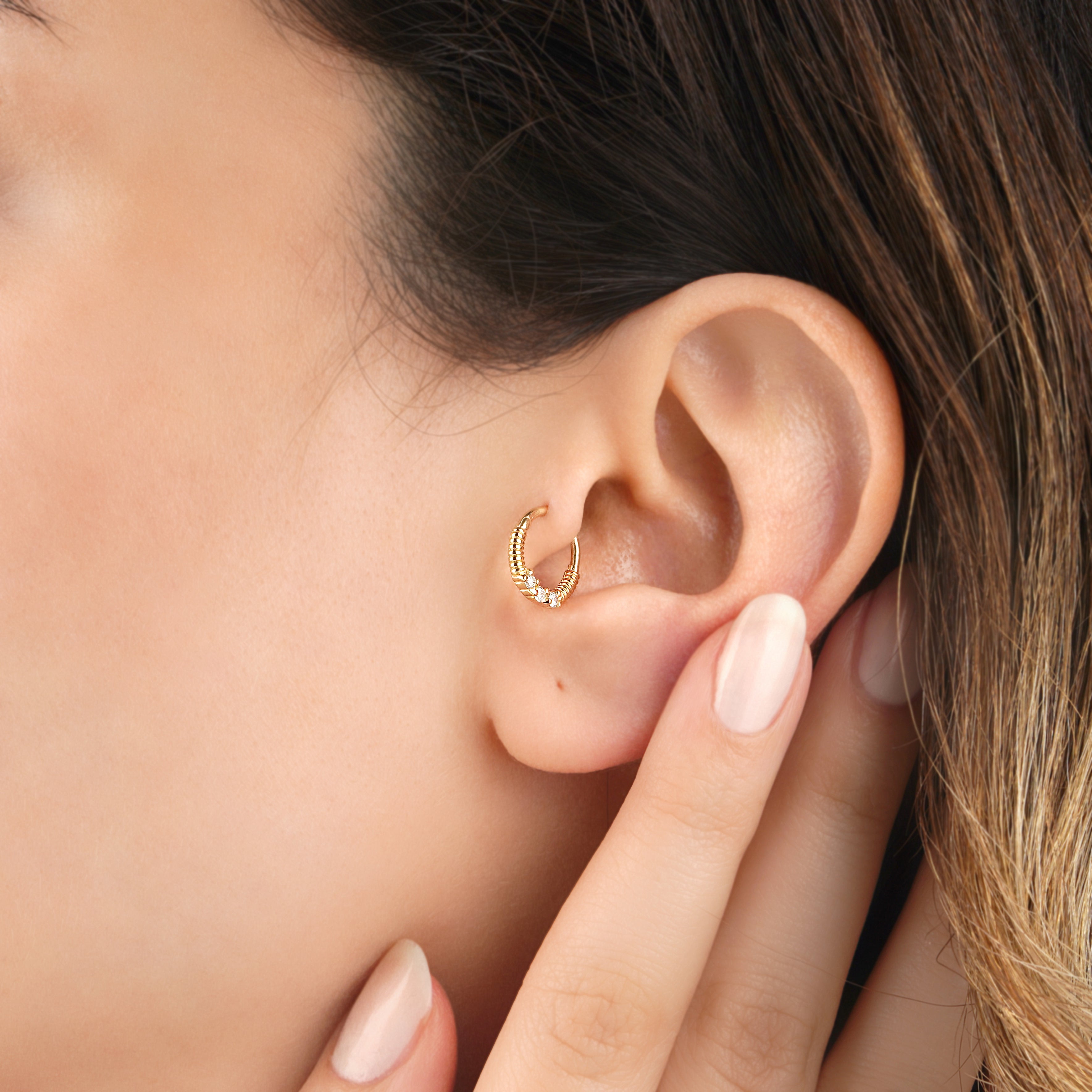 Pırlantalı Piercing - RNF1284 | piercing | Ronaff Pırlanta | Tektaş Yüzük, Pırlanta Yüzük, Kolye, Küpe