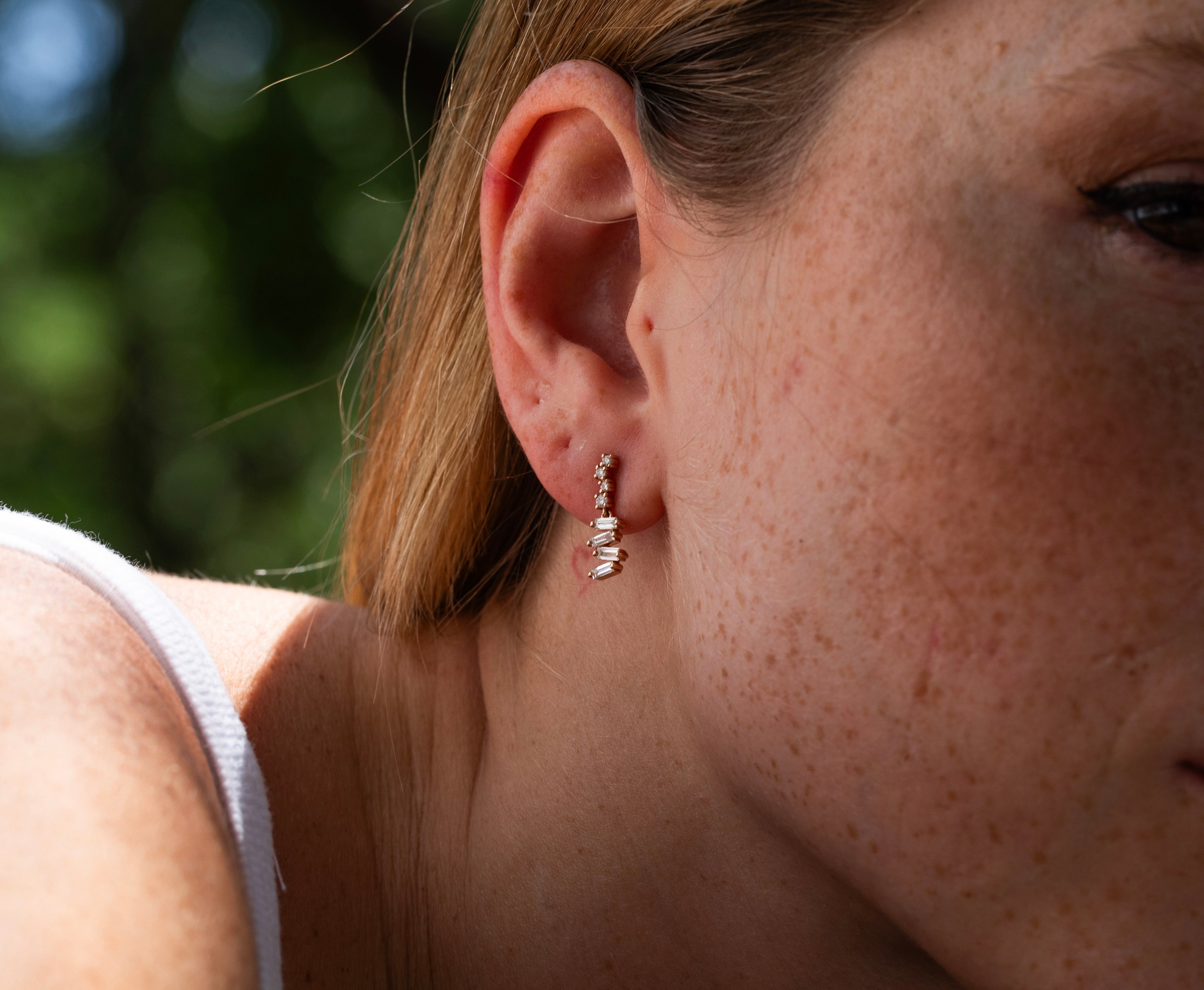 0.48 Karat Baget Pırlantalı Özel Tasarım Küpe - RNF0680 | Pırlanta Küpe | Ronaff Pırlanta | Tektaş Yüzük, Pırlanta Yüzük, Kolye, Küpe