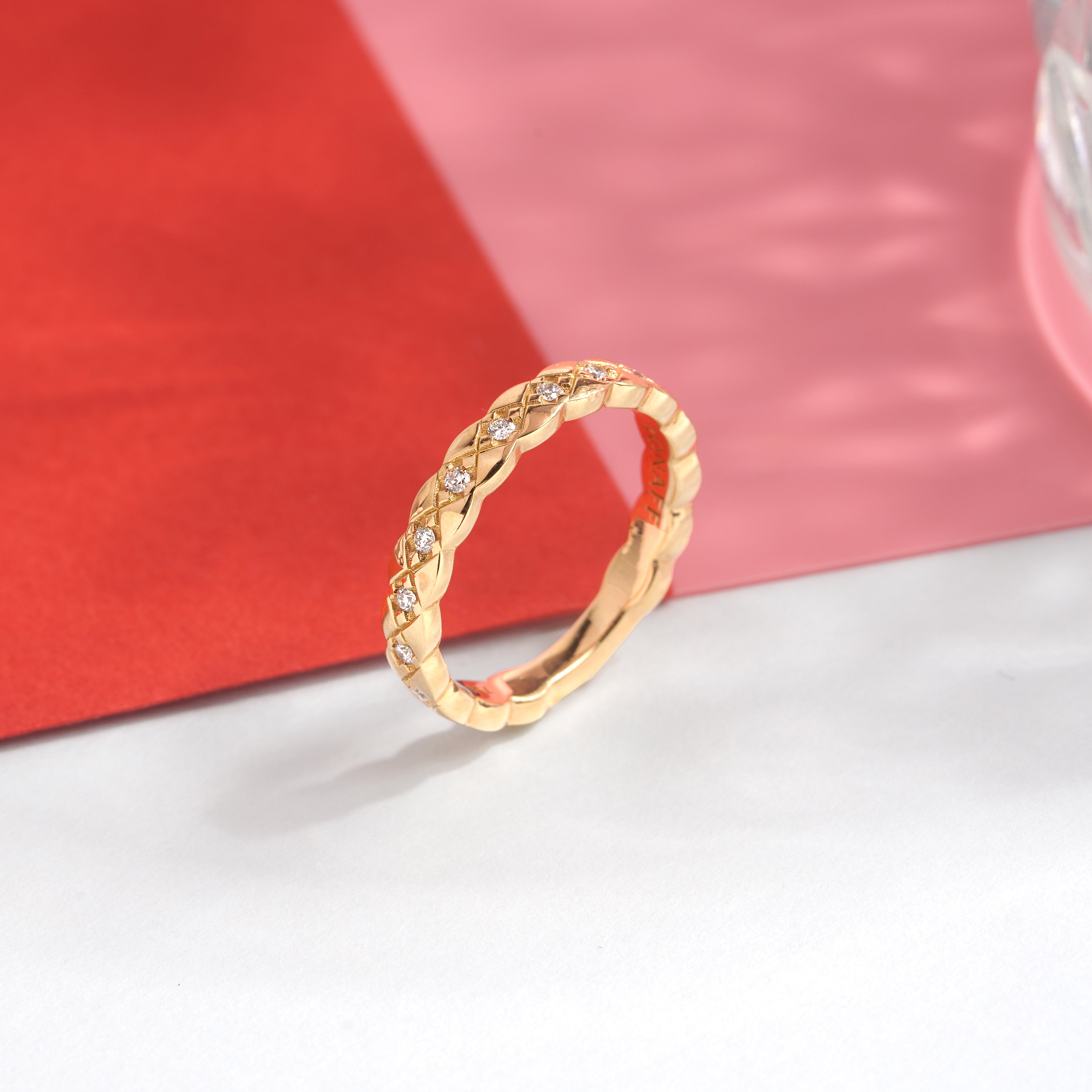 0.15 Karat Pırlanta Tasarımlı Altın Alyans-RNF1372 | Tasarım Alyans | Ronaff Pırlanta | Tektaş Yüzük, Pırlanta Yüzük, Kolye, Küpe