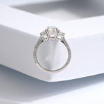 1.50 Karat Oval Merkez & 0.60 Karat Oval Yan & 0.40 Karat Yuvarlak Kenar Pırlanta Tektaş Yüzük - RNF0869 | Tektaş Pırlanta | Ronaff Pırlanta | Tektaş Yüzük, Pırlanta Yüzük, Kolye, Küpe