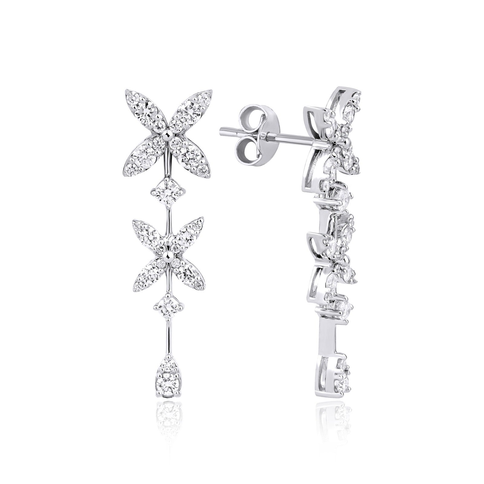 2.00 Karat Sallantılı Pırlanta Tasarım Küpe-RNF01115 | Pırlanta Küpe | Ronaff Pırlanta | Tektaş Yüzük, Pırlanta Yüzük, Kolye, Küpe