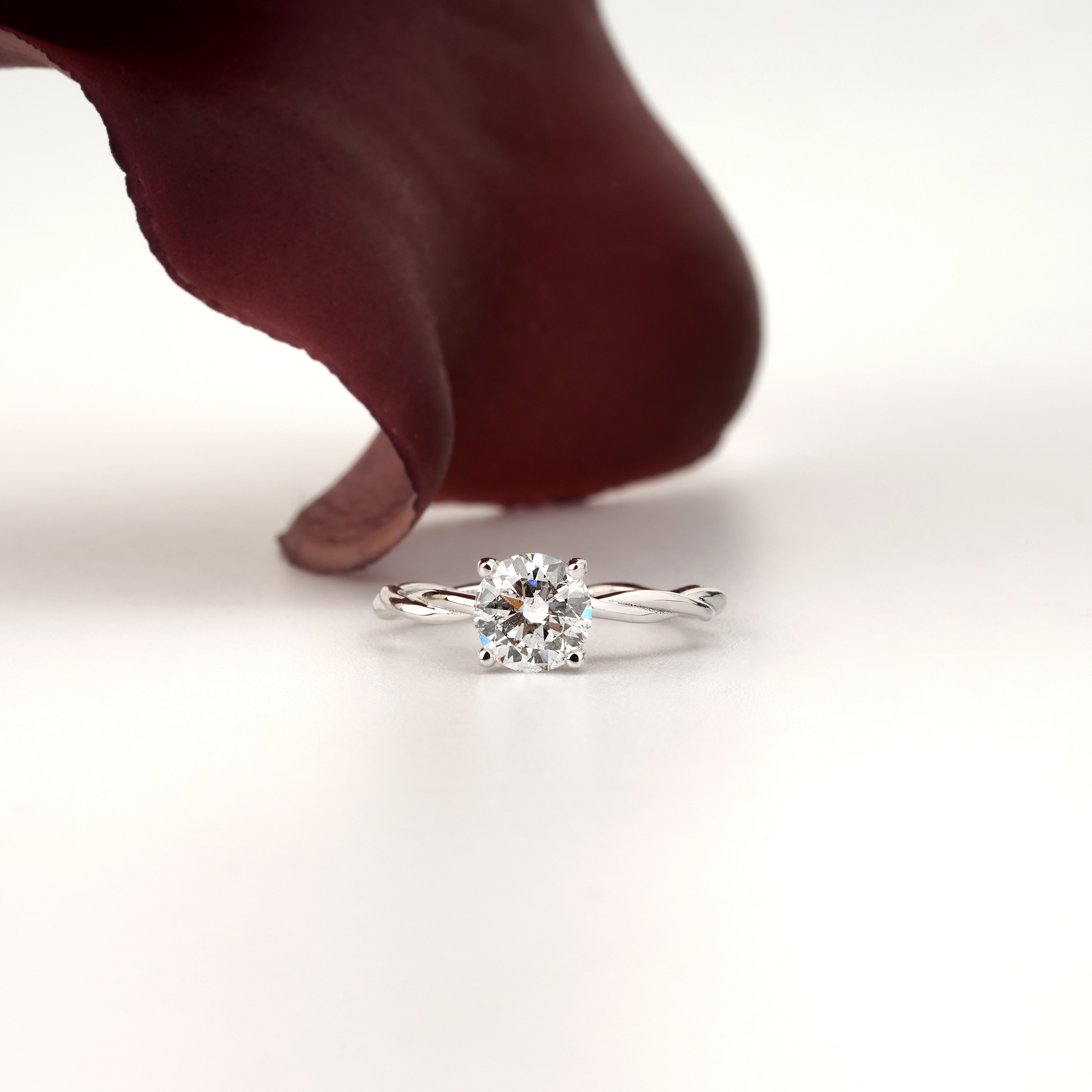 1.00 Carat Diamond Woven Klasik Solitaire Ring-RNF1406