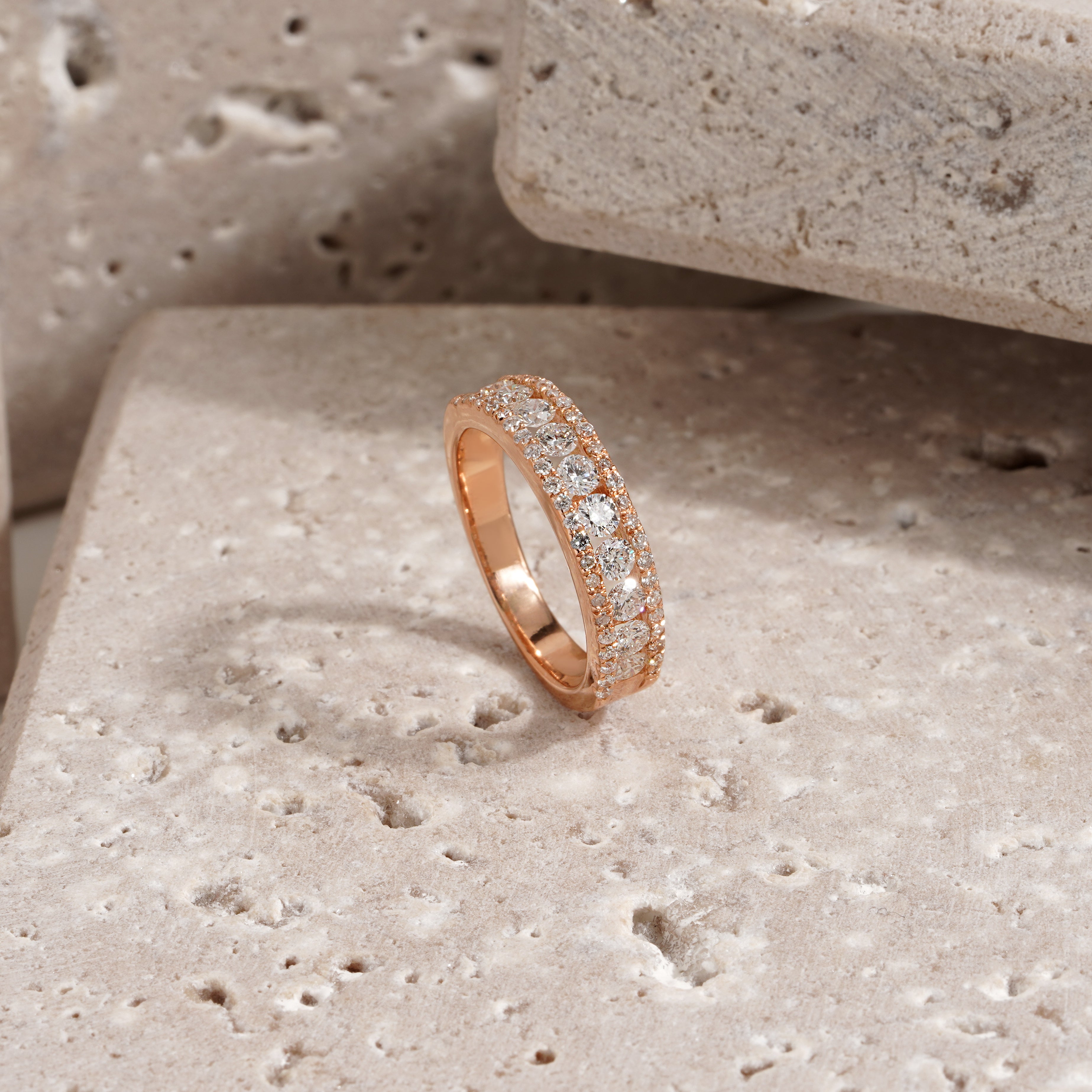 0.80 Carat Half Tur Round Cut Ring