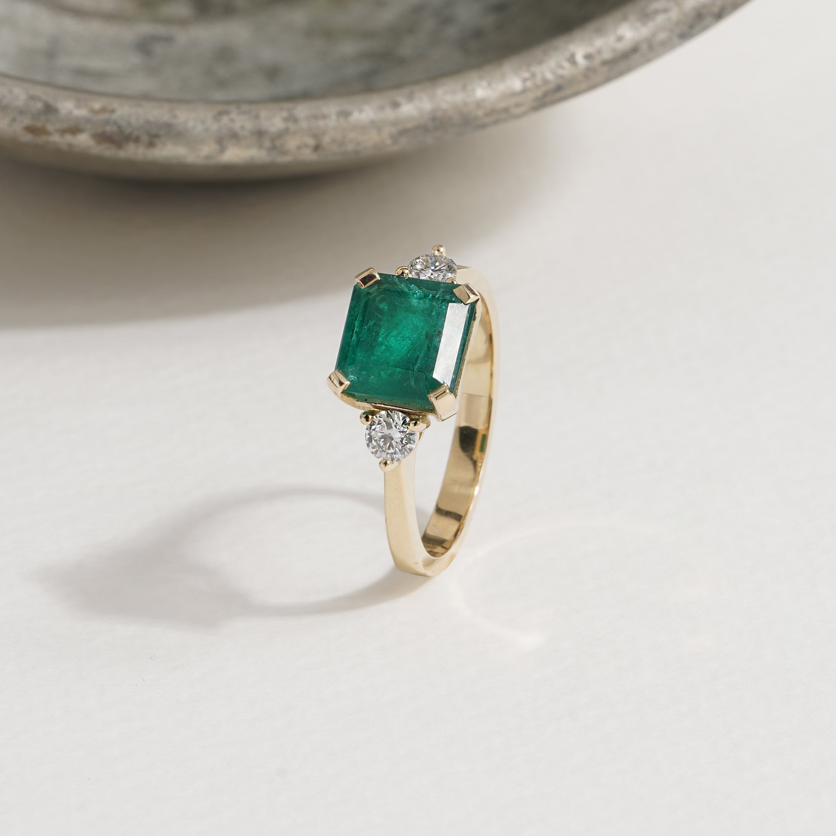 3.70 Karat Zümrüt & 0.30 Karat Pırlanta Renkli Yüzük -RNF1331 | Renkli Taşlı Yüzükler | Ronaff Pırlanta | Tektaş Yüzük, Pırlanta Yüzük, Kolye, Küpe