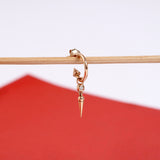 14 Ayar Rose Altın Tek Pırlantalı ve Sallantılı Özel Tasarım KÜPE - RNF1295 | Pırlanta Küpe | Ronaff Pırlanta | Tektaş Yüzük, Pırlanta Yüzük, Kolye, Küpe