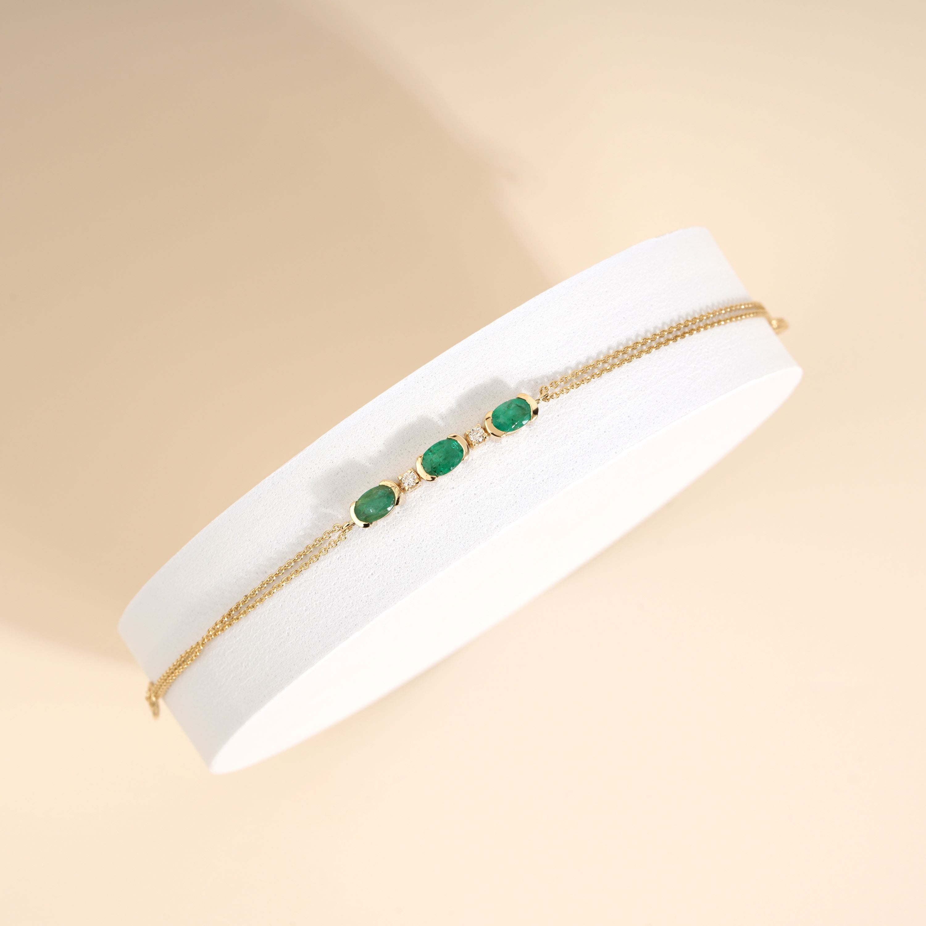 3.10 Karat Zümrüt & 0.15 Yuvarlak Pırlanta Yeşil Zerafeti Bileklik - RNF1395 | Pırlanta Bileklik | Ronaff Pırlanta | Tektaş Yüzük, Pırlanta Yüzük, Kolye, Küpe