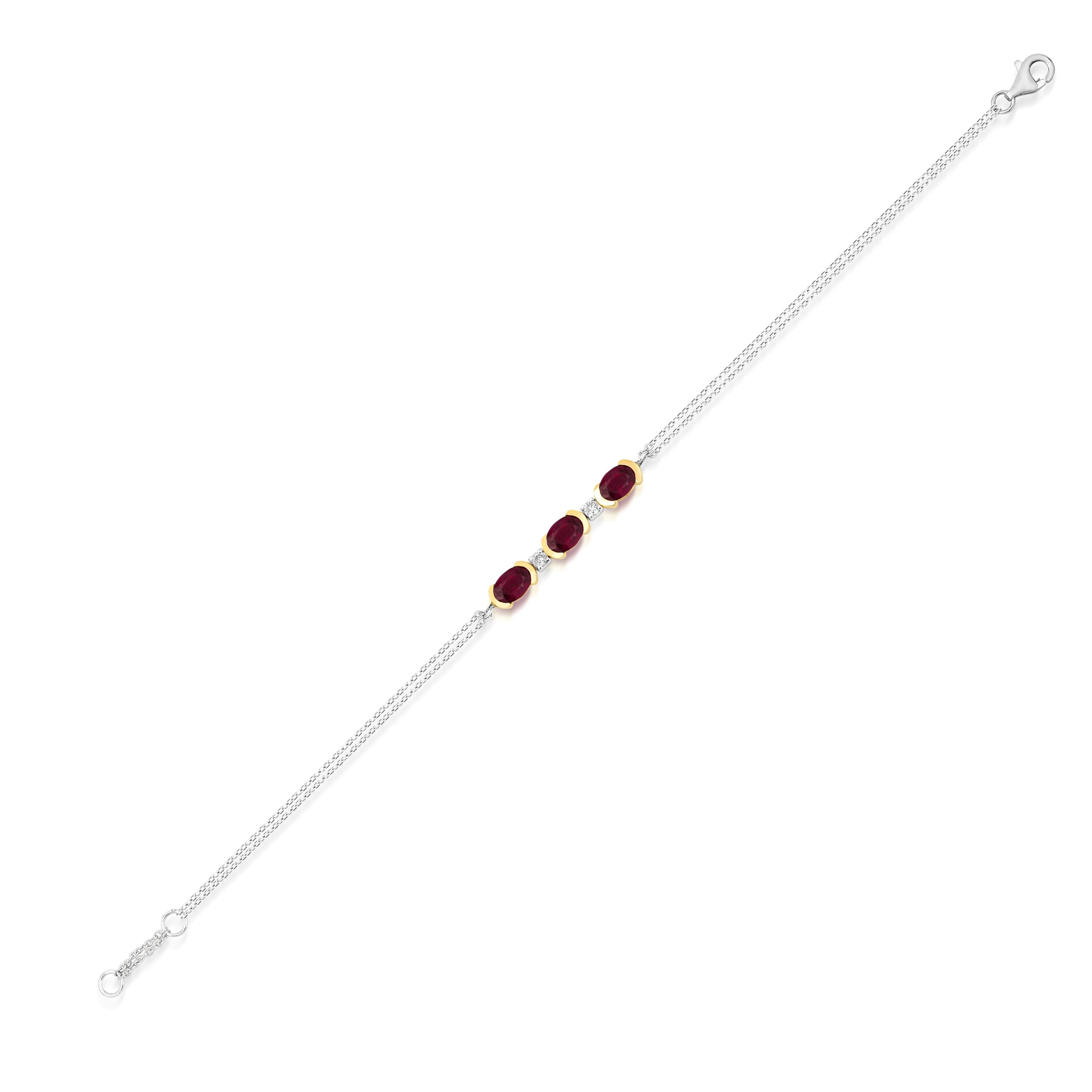 3.10 Karat Yakut & 0.15 Yuvarlak Pırlanta Kızıl Zerafet Bileklik - RNF1394 | Pırlanta Bileklik | Ronaff Pırlanta | Tektaş Yüzük, Pırlanta Yüzük, Kolye, Küpe