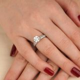 1.50 Karat Yuvarlak Kesim & 0.92 Karat Çevre Pırlanta GIA/HRD Sertifikalı 'THE BEST' Tektaş Yüzük-RNF1396 | Tektaş Yüzükler | Ronaff Pırlanta | Tektaş Yüzük, Pırlanta Yüzük, Kolye, Küpe