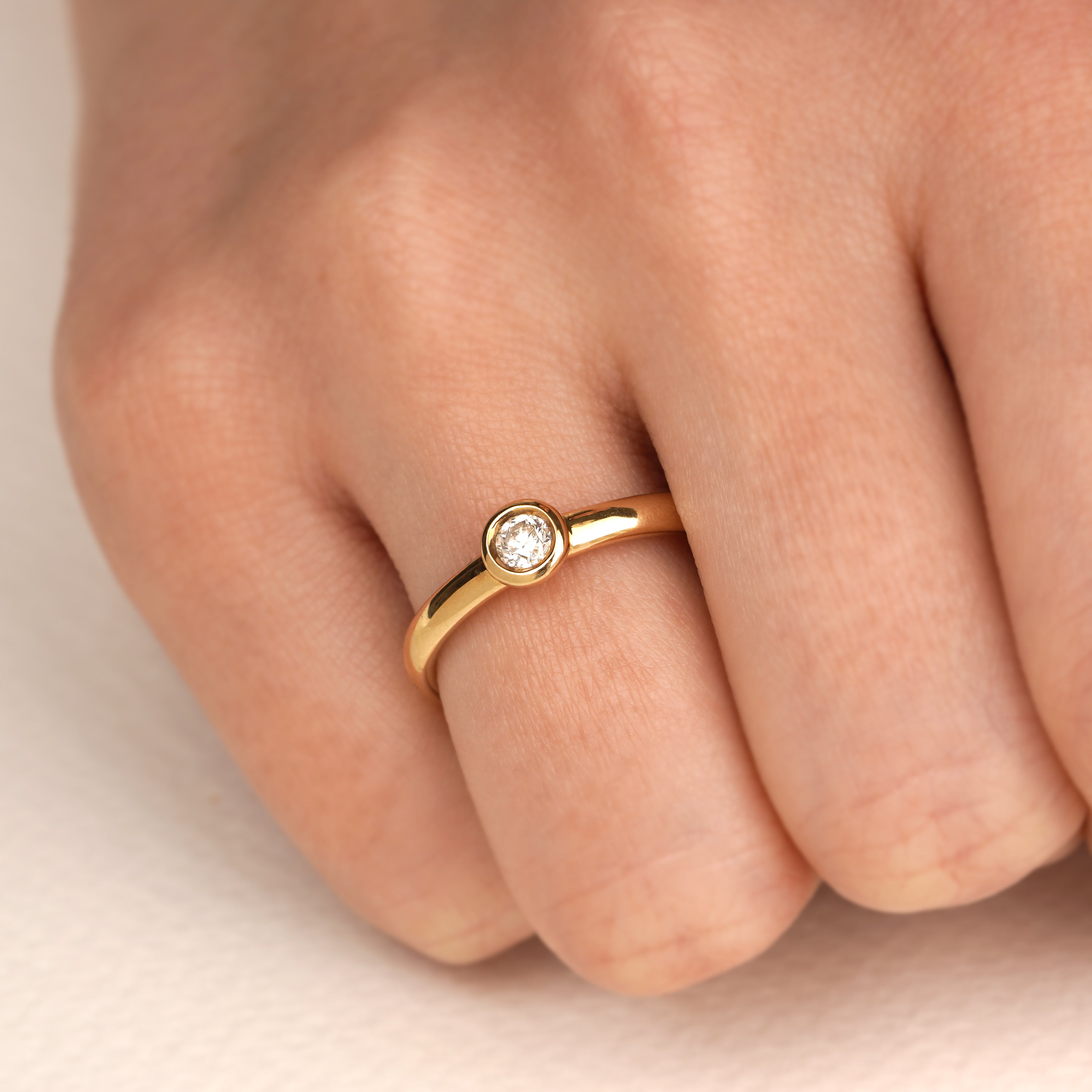 0.20 Karat Yuvarlak Kesim Pırlanta Bal Işıltısı Tektaş Yüzük - RNF1397 | Tektaş Pırlanta | Ronaff Pırlanta | Tektaş Yüzük, Pırlanta Yüzük, Kolye, Küpe