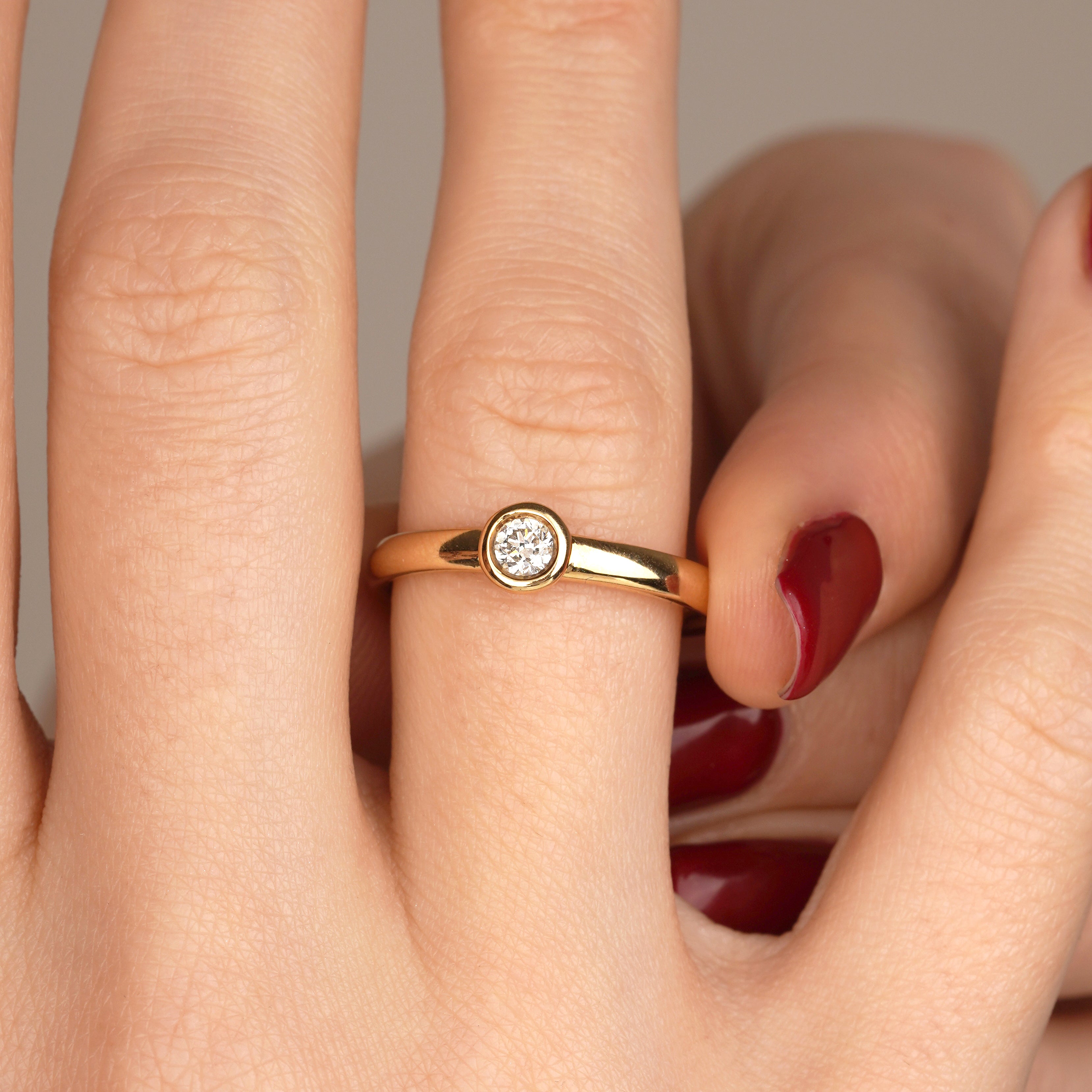 0.25 Karat Yuvarlak Kesim Tektaş Yüzük | Tektaş Yüzükler | Ronaff Pırlanta | Tektaş Yüzük, Pırlanta Yüzük, Kolye, Küpe