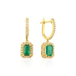 1.60 Karat Baget Kesim Zümrüt Pırlantalı Küpe - RNF0353 | Renkli Taşlı Küpe | Ronaff Pırlanta | Tektaş Yüzük, Pırlanta Yüzük, Kolye, Küpe