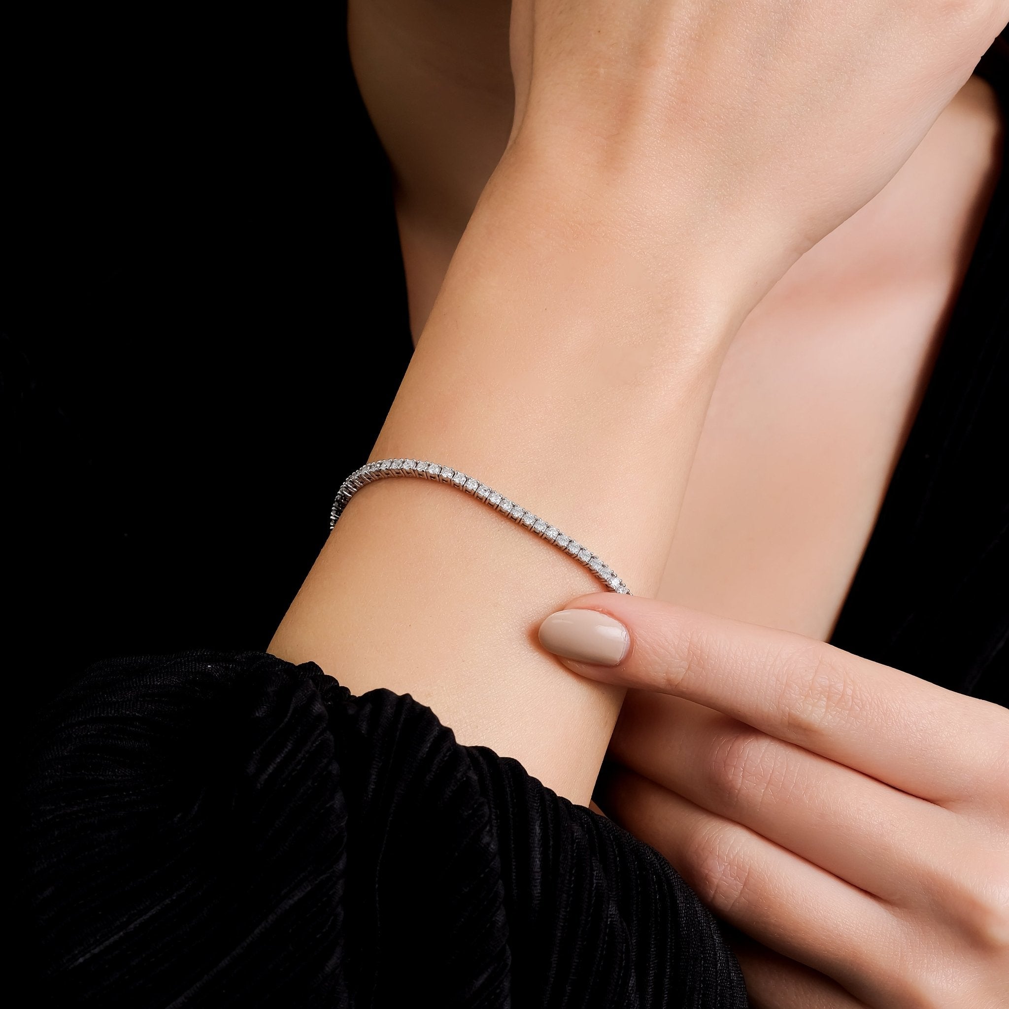 2.00 Karat Pırlanta Özel Tasarım Su Yolu Bileklik - RNF01011 | Pırlanta Bileklik | Ronaff Pırlanta | Tektaş Yüzük, Pırlanta Yüzük, Kolye, Küpe