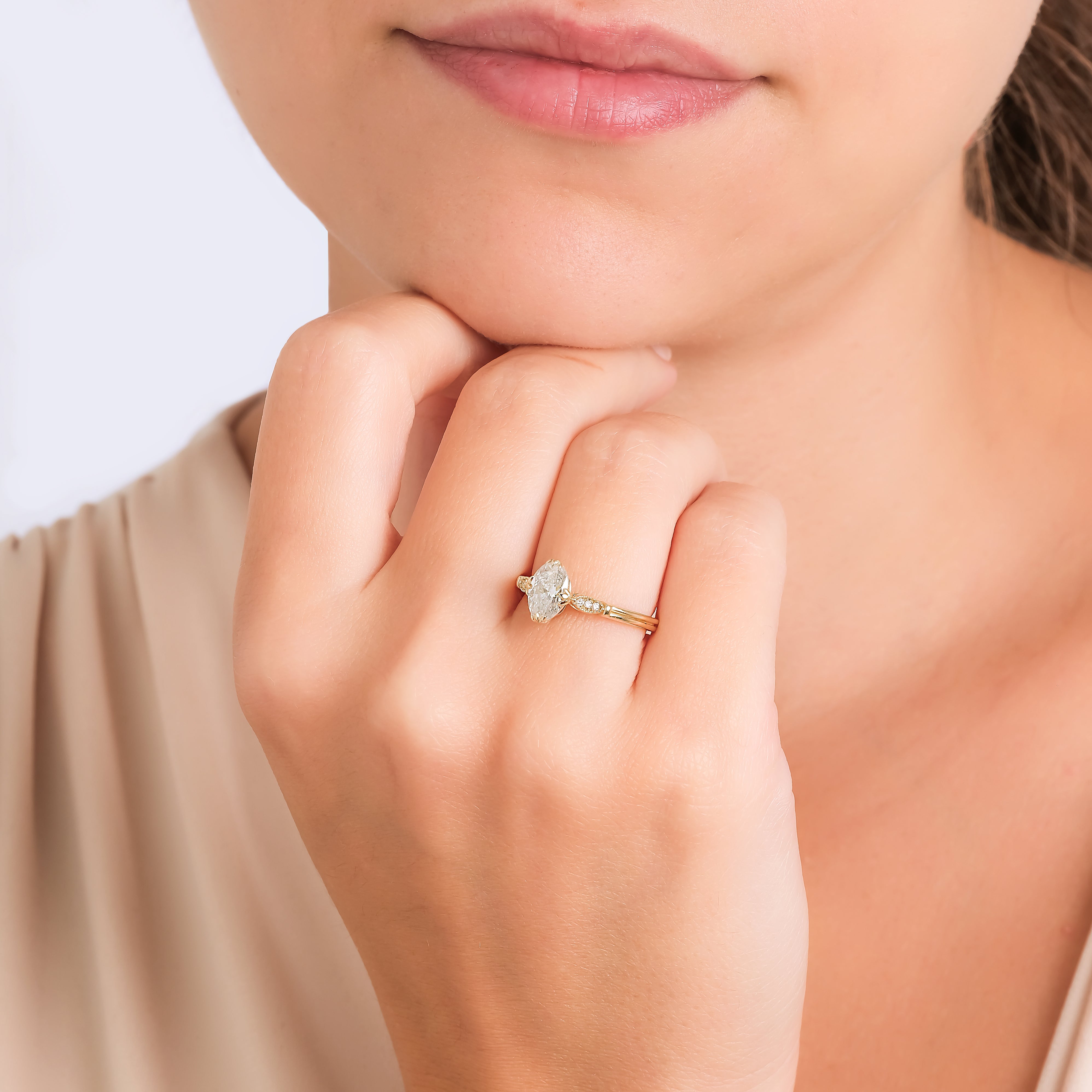 1.00 Karat Oval Kesim Özel Tasarım Tektaş Yüzük RNF1444 | | Ronaff Pırlanta | Tektaş Yüzük, Pırlanta Yüzük, Kolye, Küpe