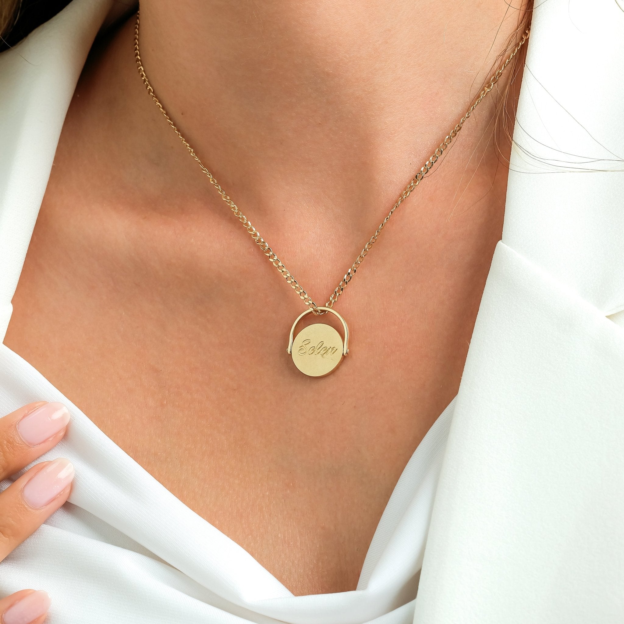 14 Ayar Altın İsimli Özel Tasarım Kolye - RNF0913 | Pırlanta Kolye | Ronaff Pırlanta | Tektaş Yüzük, Pırlanta Yüzük, Kolye, Küpe