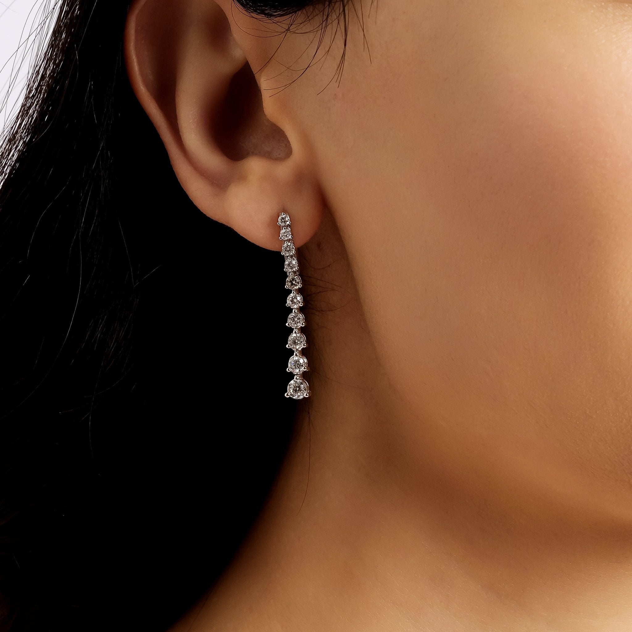 0.50 Karat Pırlanta Özel Tasarım Su Yolu Küpe - RNF1017 | Pırlanta Küpe | Ronaff Pırlanta | Tektaş Yüzük, Pırlanta Yüzük, Kolye, Küpe