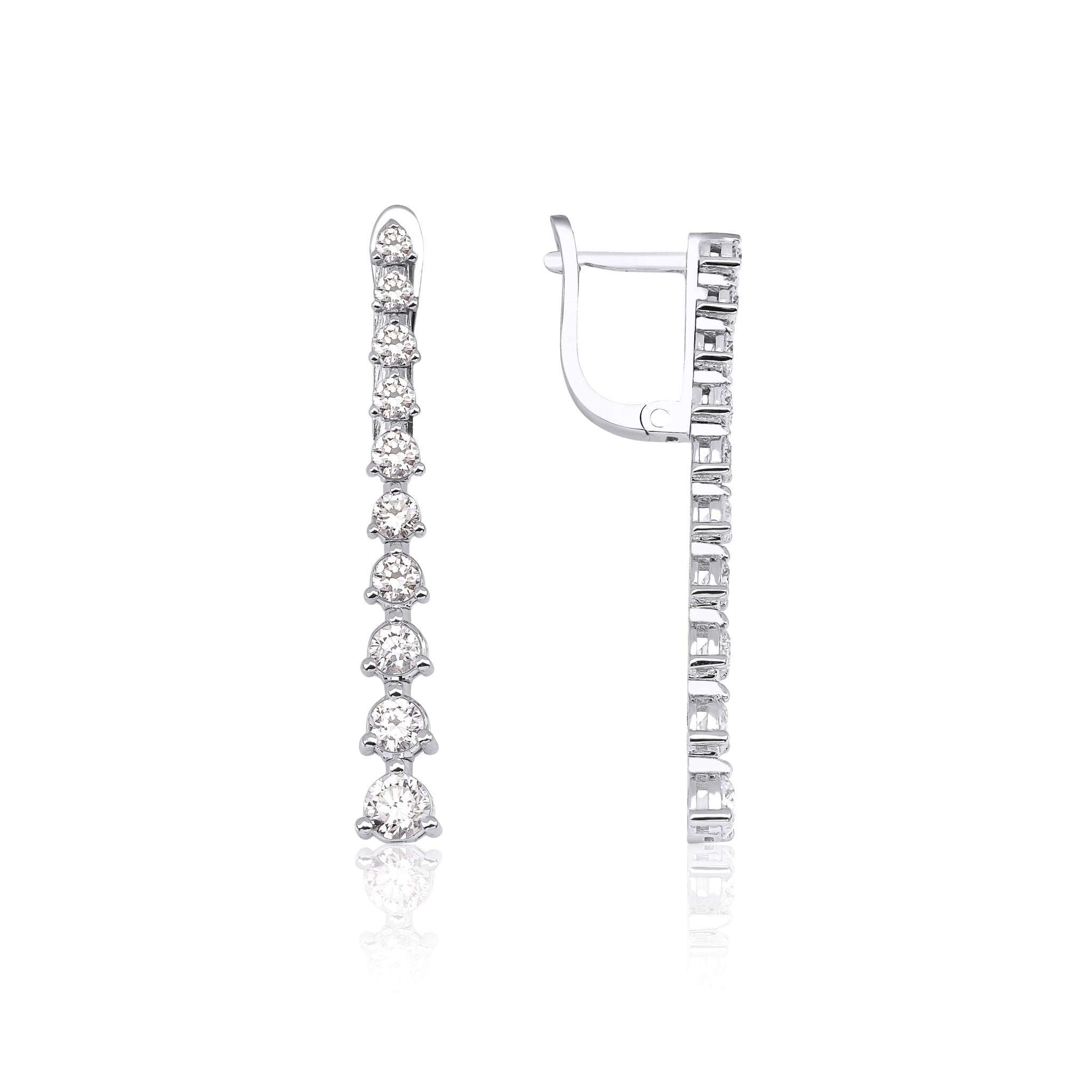 0.50 Karat Pırlanta Özel Tasarım Su Yolu Küpe - RNF1017 | Pırlanta Küpe | Ronaff Pırlanta | Tektaş Yüzük, Pırlanta Yüzük, Kolye, Küpe