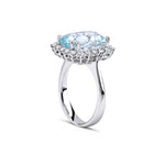 3.68 Karat Aquamarine & 0.40 Karat Kenar Özel Tasarım Pırlantalı Diana Yüzük - RNF0816 | Renkli Taşlı Yüzükler | Ronaff Pırlanta | Tektaş Yüzük, Pırlanta Yüzük, Kolye, Küpe
