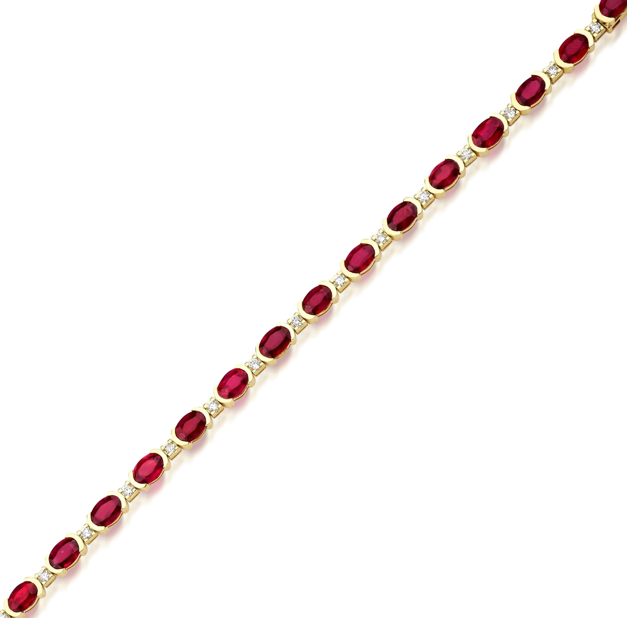 11.83 Karat Yakut & 2.50 Karat Pırlanta Özel Tasarım Bileklik - RNF01013 | Pırlanta Bileklik | Ronaff Pırlanta | Tektaş Yüzük, Pırlanta Yüzük, Kolye, Küpe