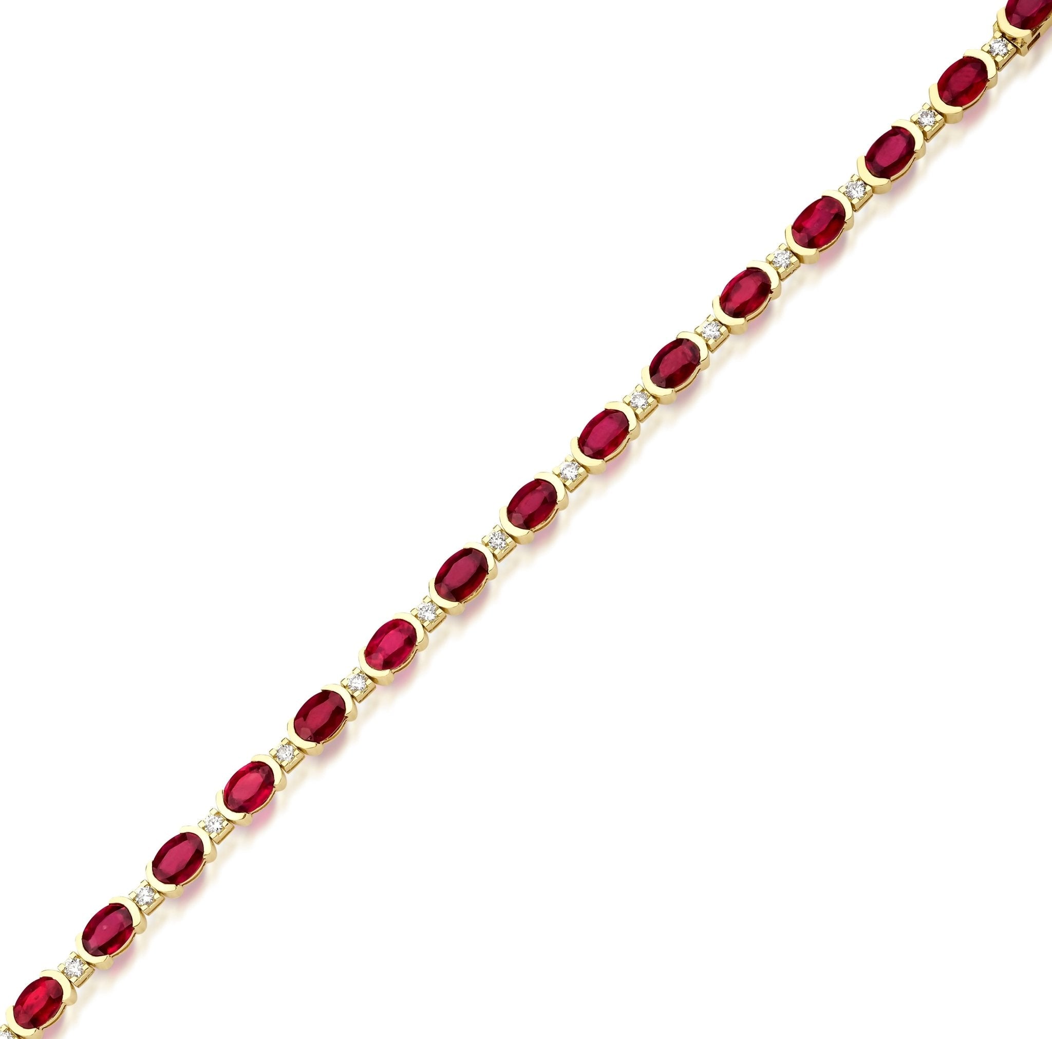 11.83 Karat Yakut & 2.50 Karat Pırlanta Özel Tasarım Bileklik - RNF01013 | Pırlanta Bileklik | Ronaff Pırlanta | Tektaş Yüzük, Pırlanta Yüzük, Kolye, Küpe