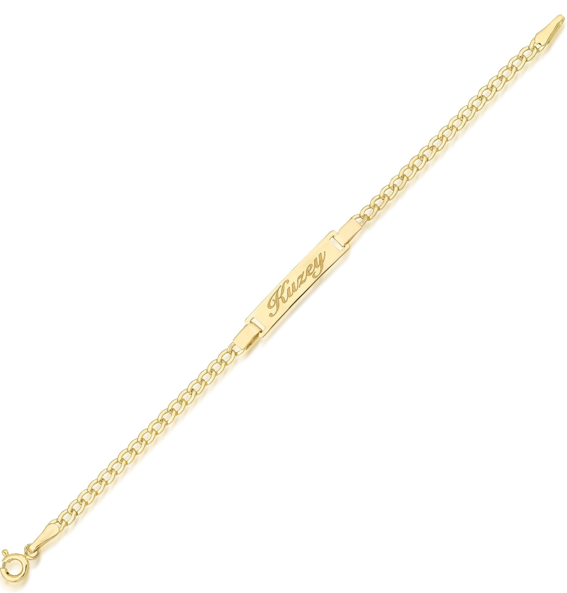 14 Ayar Sarı Altın İsimli Çocuk Künye - RNF0954 | Pırlanta Bileklik | Ronaff Pırlanta | Tektaş Yüzük, Pırlanta Yüzük, Kolye, Küpe