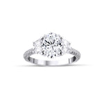 1.50 Karat Oval Merkez & 0.60 Karat Oval Yan & 0.40 Karat Yuvarlak Kenar Pırlanta Tektaş Yüzük - RNF0869 | Tektaş Pırlanta | Ronaff Pırlanta | Tektaş Yüzük, Pırlanta Yüzük, Kolye, Küpe