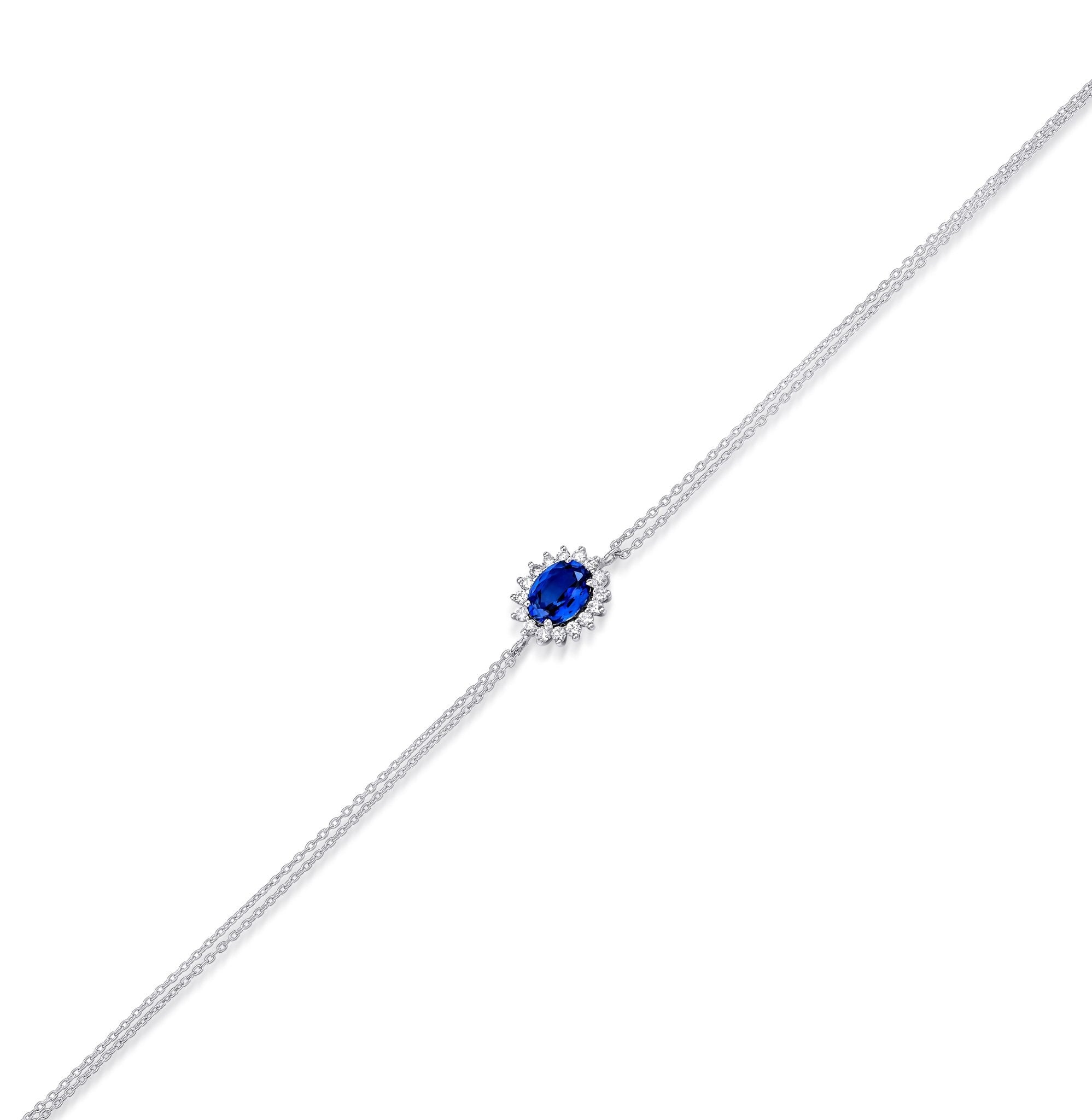 1.32 Karat Oval Safir & 0.14 Karat Pırlanta Bileklik - RNF0957 | Pırlanta Bileklik | Ronaff Pırlanta | Tektaş Yüzük, Pırlanta Yüzük, Kolye, Küpe