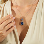 6.21 Karat Damla Büyük Safir & 1.66 Karat Oval Küçük Safir & 0.42 Karat Pırlanta Kolye - RNF0956 | Renkli Taşlı Kolyeler | Ronaff Pırlanta | Tektaş Yüzük, Pırlanta Yüzük, Kolye, Küpe