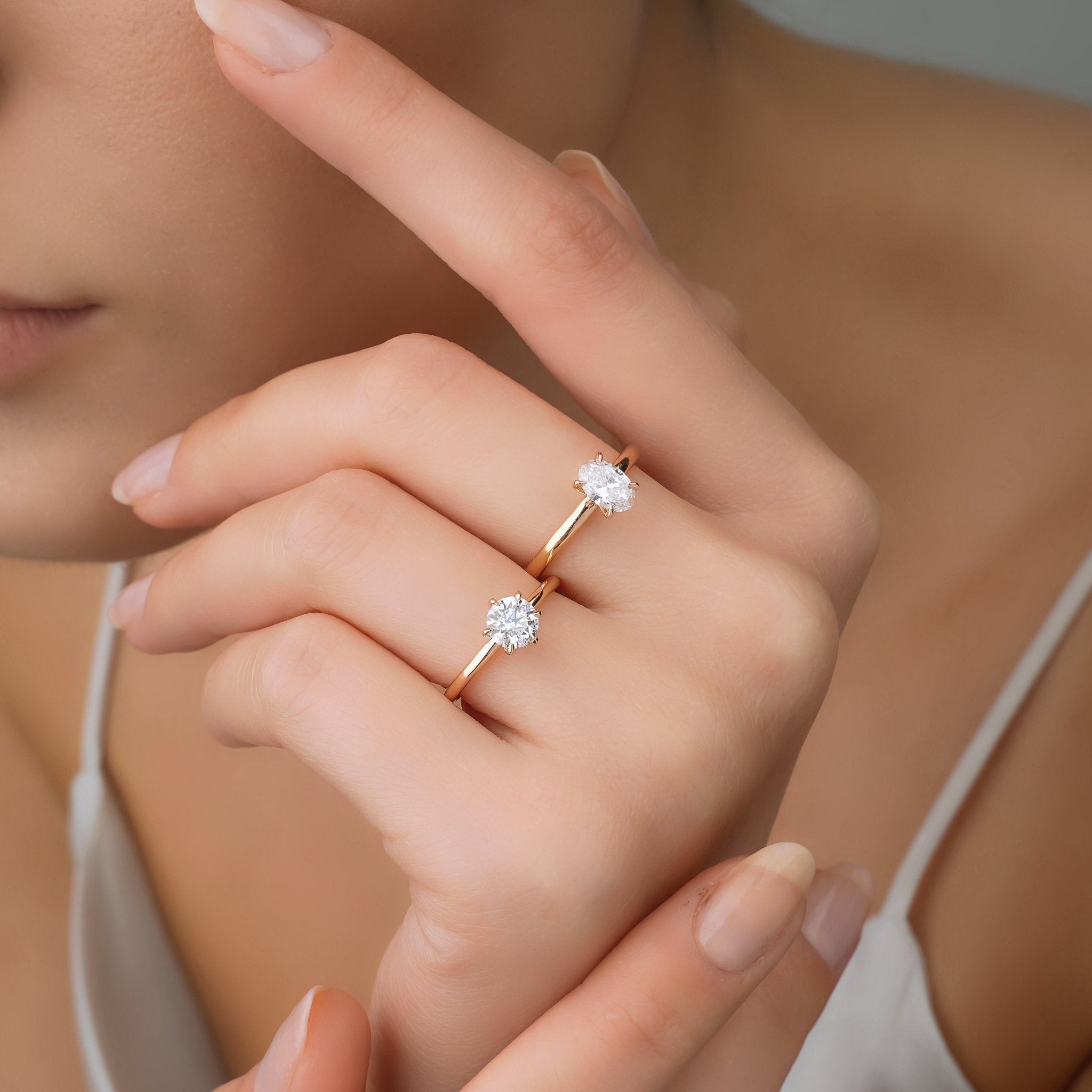 0.45 Karat Yuvarlak Kesim HRD Sertifikalı Tektaş Pırlanta Yüzük - RNF0500 | Tektaş Pırlanta | Ronaff Pırlanta | Tektaş Yüzük, Pırlanta Yüzük, Kolye, Küpe