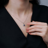 1.00 Karat Damla Kesim Pırlantalı Safir Kolye - RNF0383 | Renkli Taşlı Kolyeler | Ronaff Pırlanta | Tektaş Yüzük, Pırlanta Yüzük, Kolye, Küpe