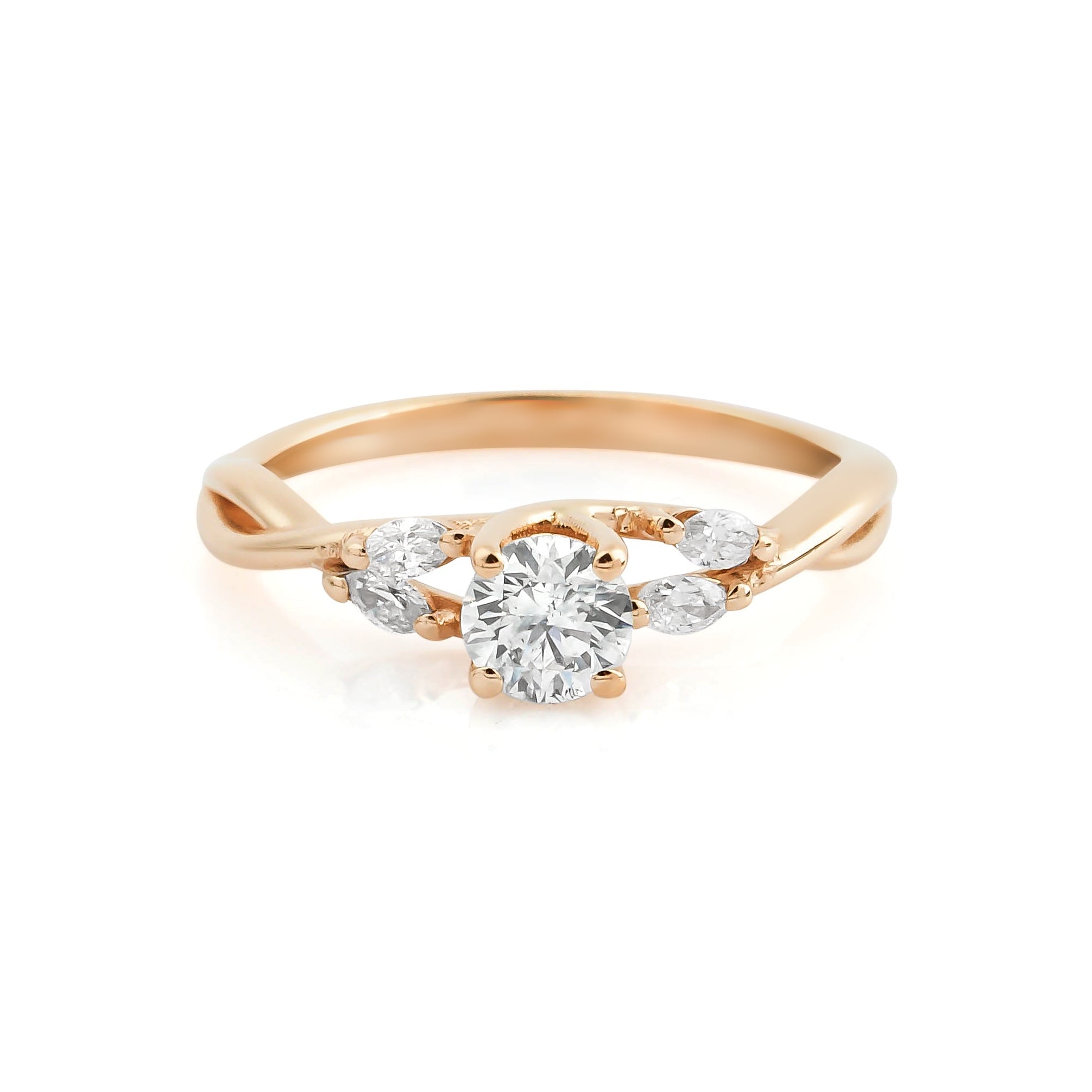 0.45 Karat Yuvarlak & 0.20 Karat Markiz Pırlantalı Özel Tasarım Vintage Pırlanta Yüzük - RNF0741 | Tektaş Pırlanta | Ronaff Pırlanta | Tektaş Yüzük, Pırlanta Yüzük, Kolye, Küpe