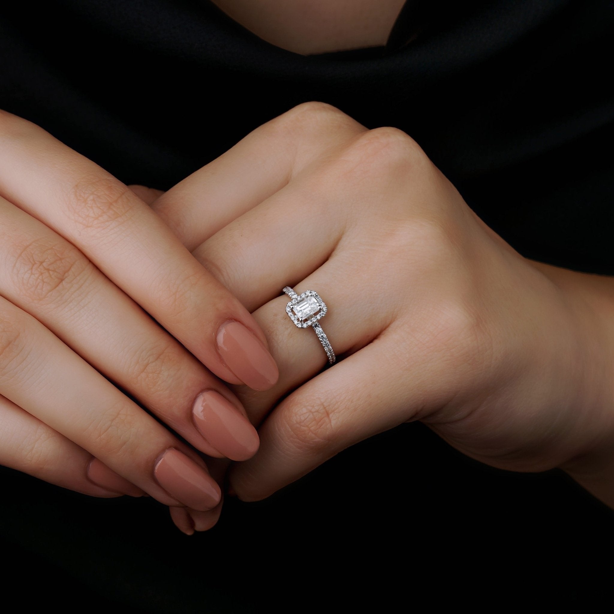 0.62 Karat Emerald Kesim GIA/HRD Sertifikalı Tektaş Pırlanta Yüzük - RNF0481 | Tektaş Pırlanta | Ronaff Pırlanta | Tektaş Yüzük, Pırlanta Yüzük, Kolye, Küpe