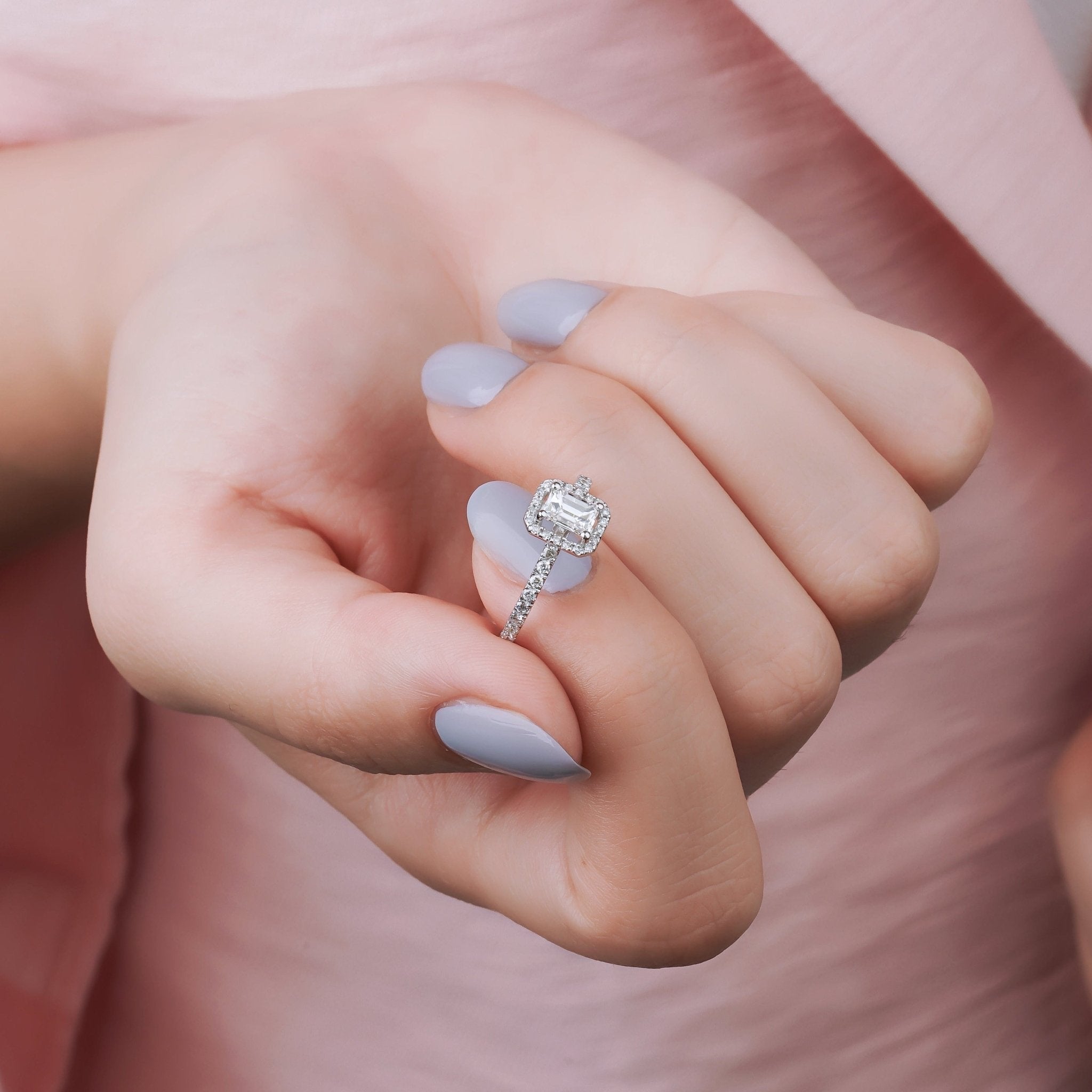 0.62 Karat Emerald Kesim GIA/HRD Sertifikalı Tektaş Pırlanta Yüzük - RNF0481 | Tektaş Pırlanta | Ronaff Pırlanta | Tektaş Yüzük, Pırlanta Yüzük, Kolye, Küpe