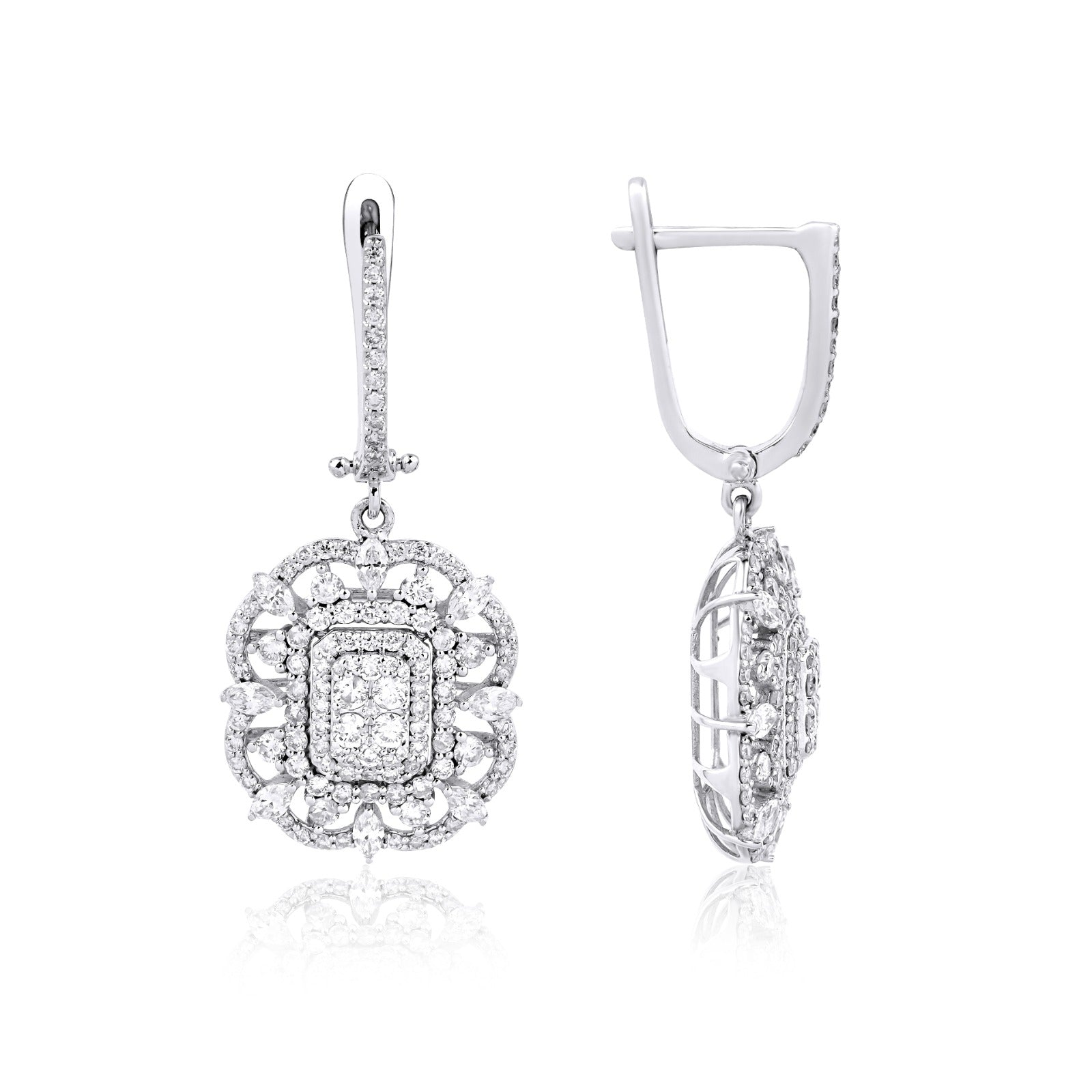 2.00 Karat Baget Pırlanta Tasarım Küpe- RNF01110 | Pırlanta Küpe | Ronaff Pırlanta | Tektaş Yüzük, Pırlanta Yüzük, Kolye, Küpe