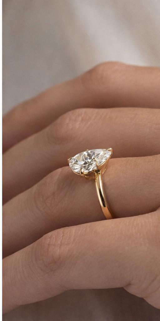 1.53 Karat Damla Kesim Uluslararası Sertifikalı Tektaş Yüzük RNF1436 | Tektaş Pırlanta | Ronaff Pırlanta | Tektaş Yüzük, Pırlanta Yüzük, Kolye, Küpe