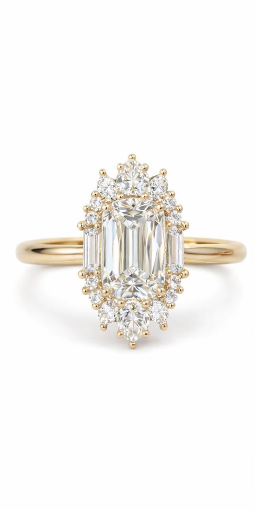 1.00 Karat Radiant Kesim & 0.35 Karat Kenar Pırlanta Yüzük RNF1475 | Pırlanta Yüzük | Ronaff Pırlanta | Tektaş Yüzük, Pırlanta Yüzük, Kolye, Küpe